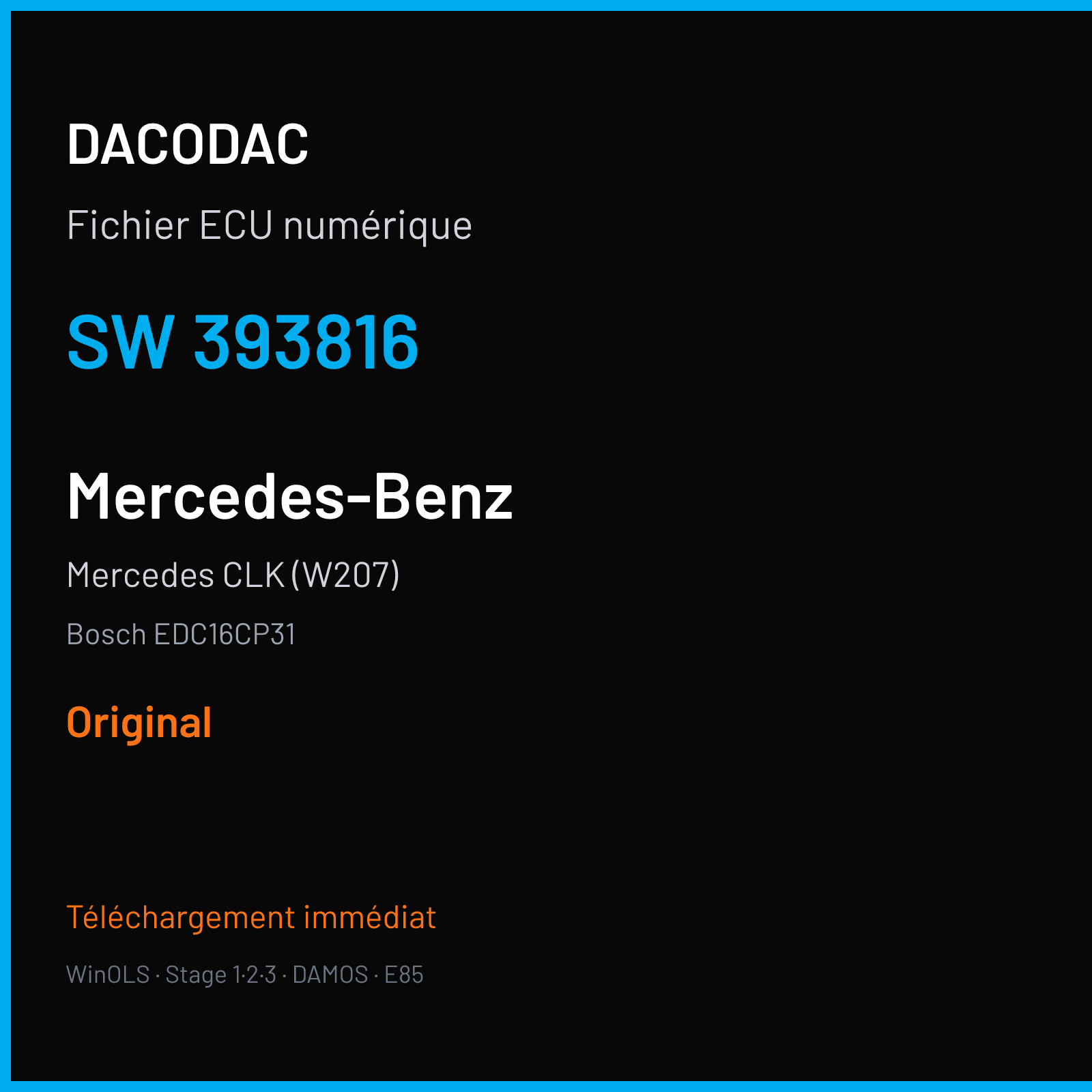 Mercedes CLK (W207) (2007) — Bosch EDC16CP31 — 393816 — Original