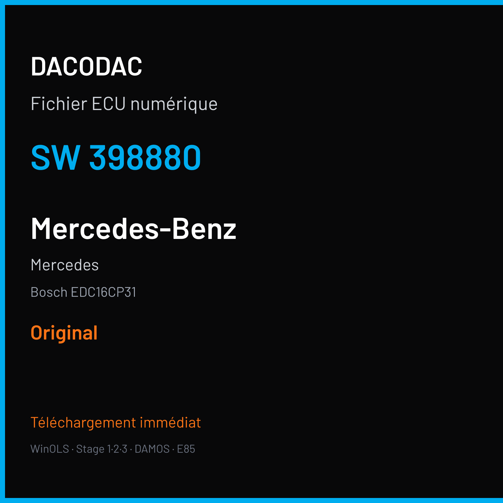 Mercedes (2007) — Bosch EDC16CP31 — 398880 — Original