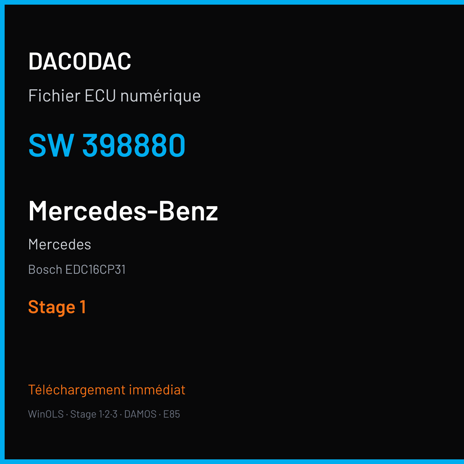 Mercedes (2007) — Bosch EDC16CP31 — 398880 — Stage 1