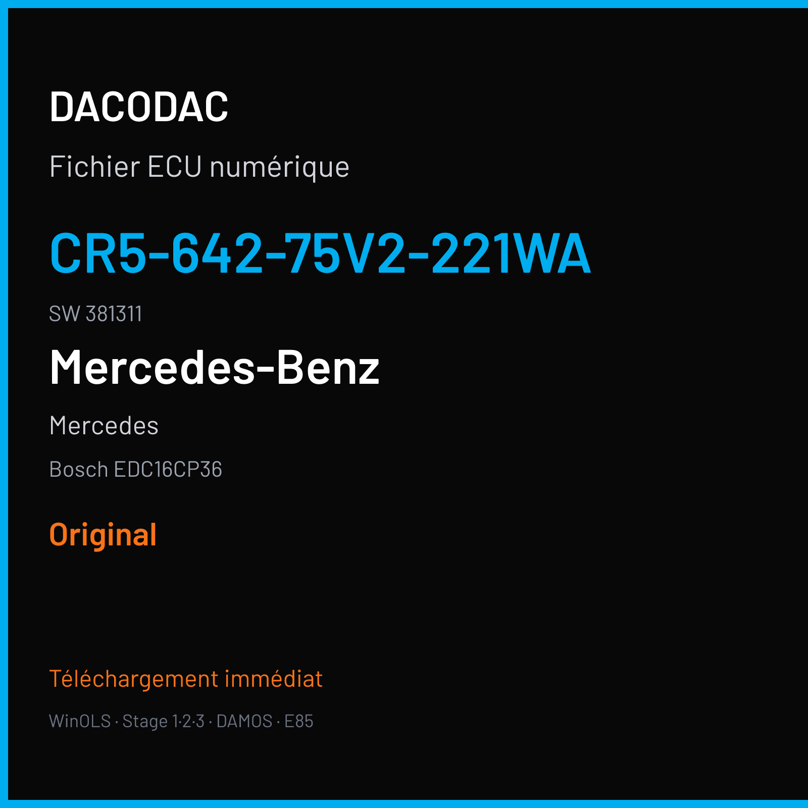 Mercedes (2007) — Bosch EDC16CP36 — CR5-642-75V2-221WA · 381311 — Original