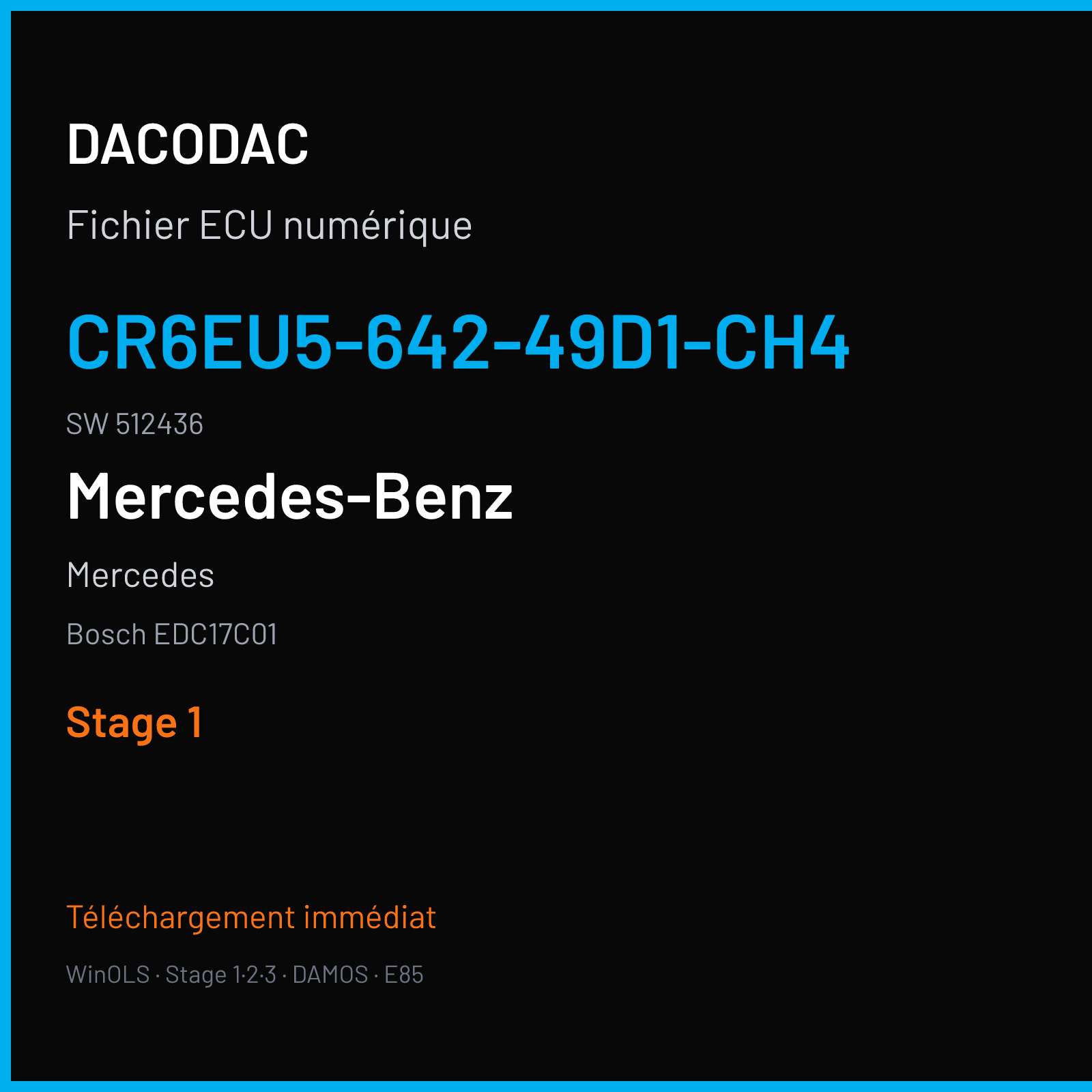 Mercedes (2009) — Bosch EDC17C01 — CR6EU5-642-49D1-CH4 · 512436 — Stage 1