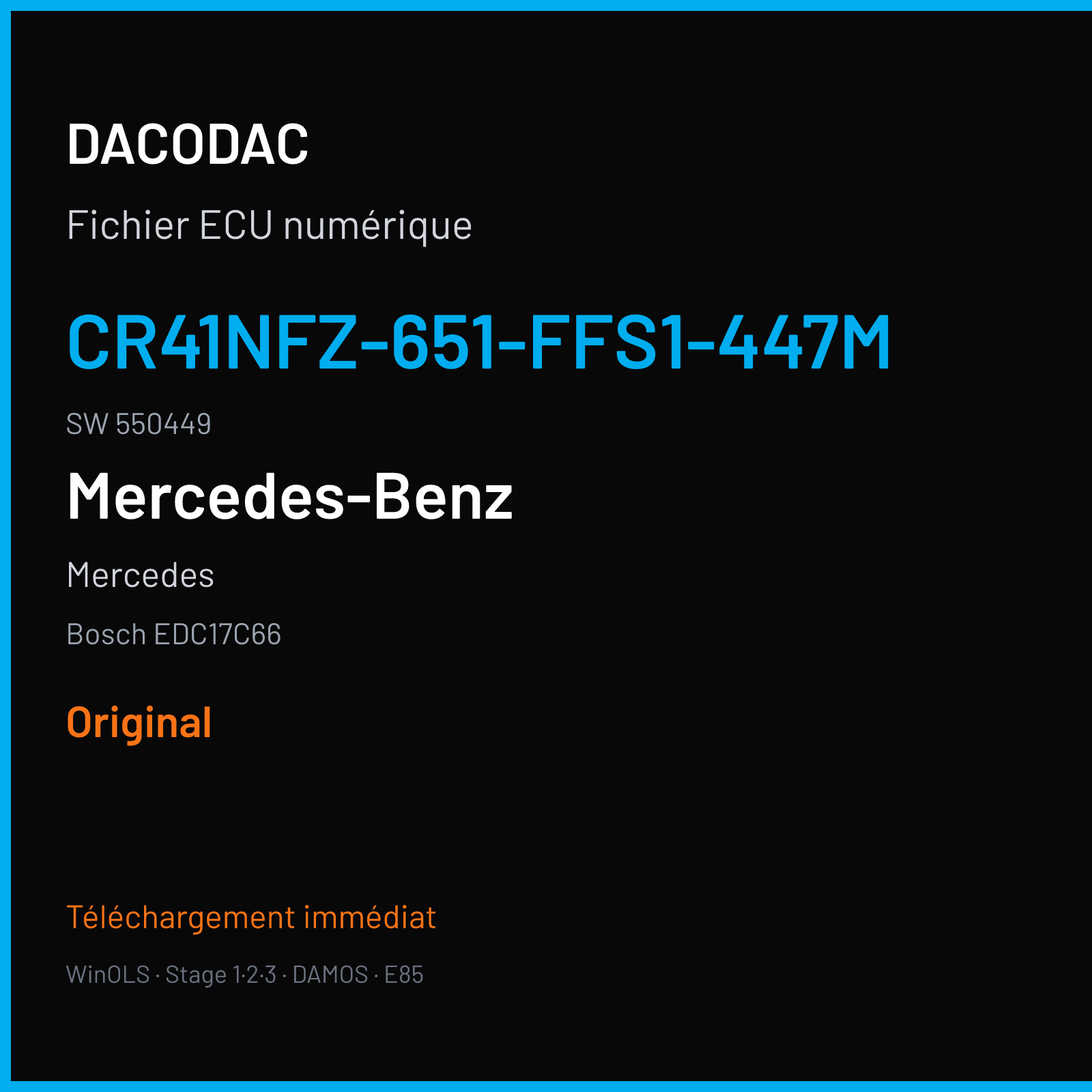 Mercedes — Bosch EDC17C66 — CR41NFZ-651-FFS1-447M · 550449 — Original