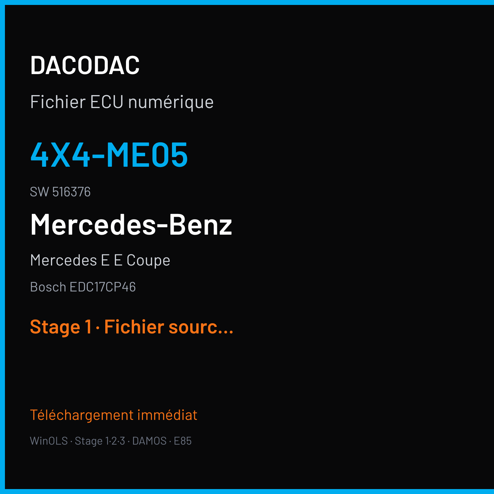 Mercedes E E Coupe (2012) — Bosch EDC17CP46 — 4x4-ME05 · 516376 — Stage 1