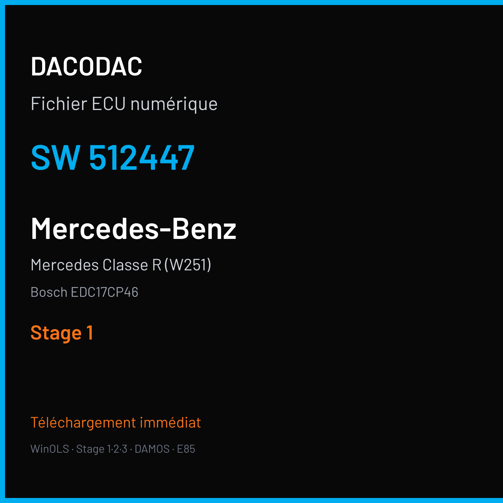 Mercedes Classe R (W251) (2010) — Bosch EDC17CP46 — 512447 — Stage 1
