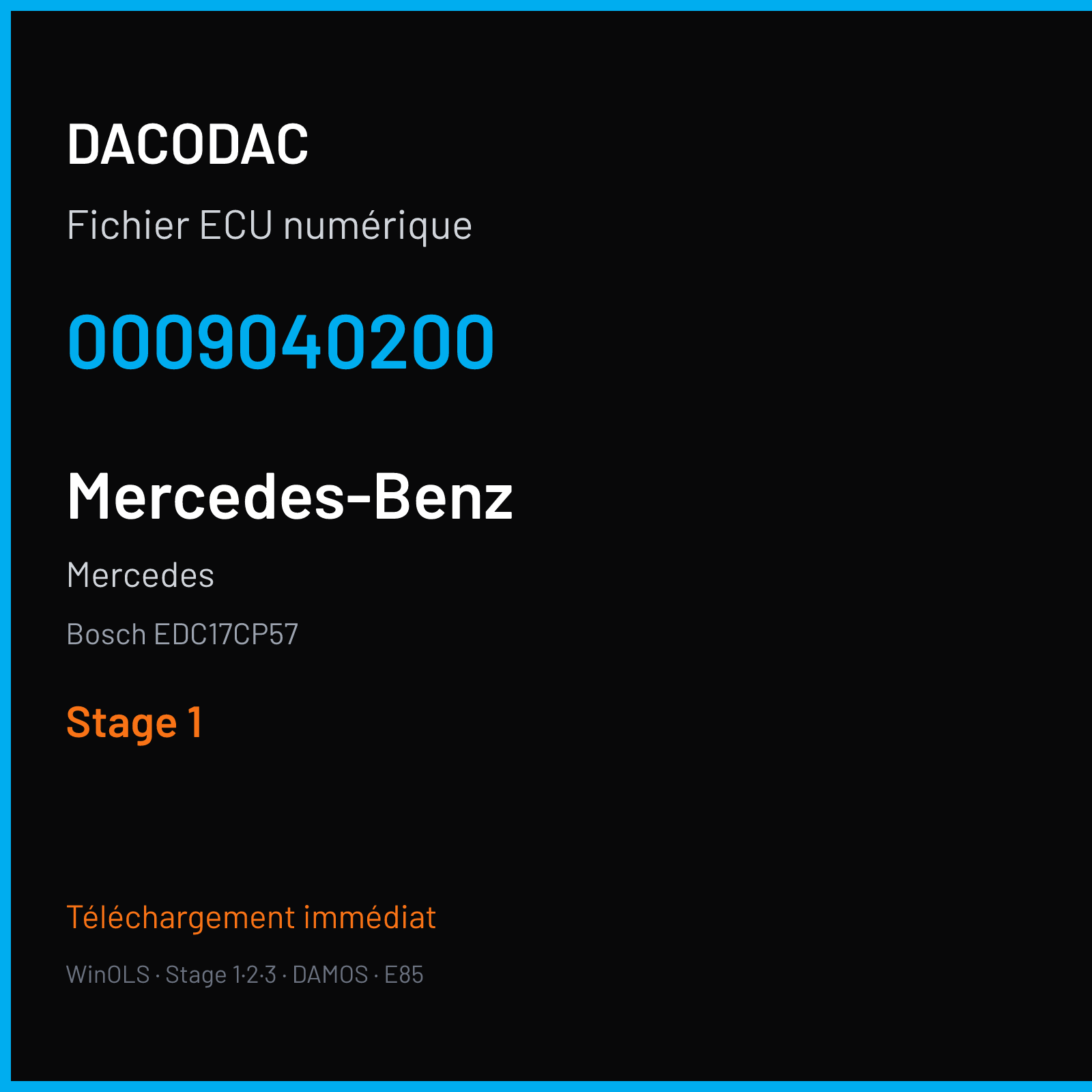 Mercedes (2016) — Bosch EDC17CP57 — 0009040200 — Stage 1
