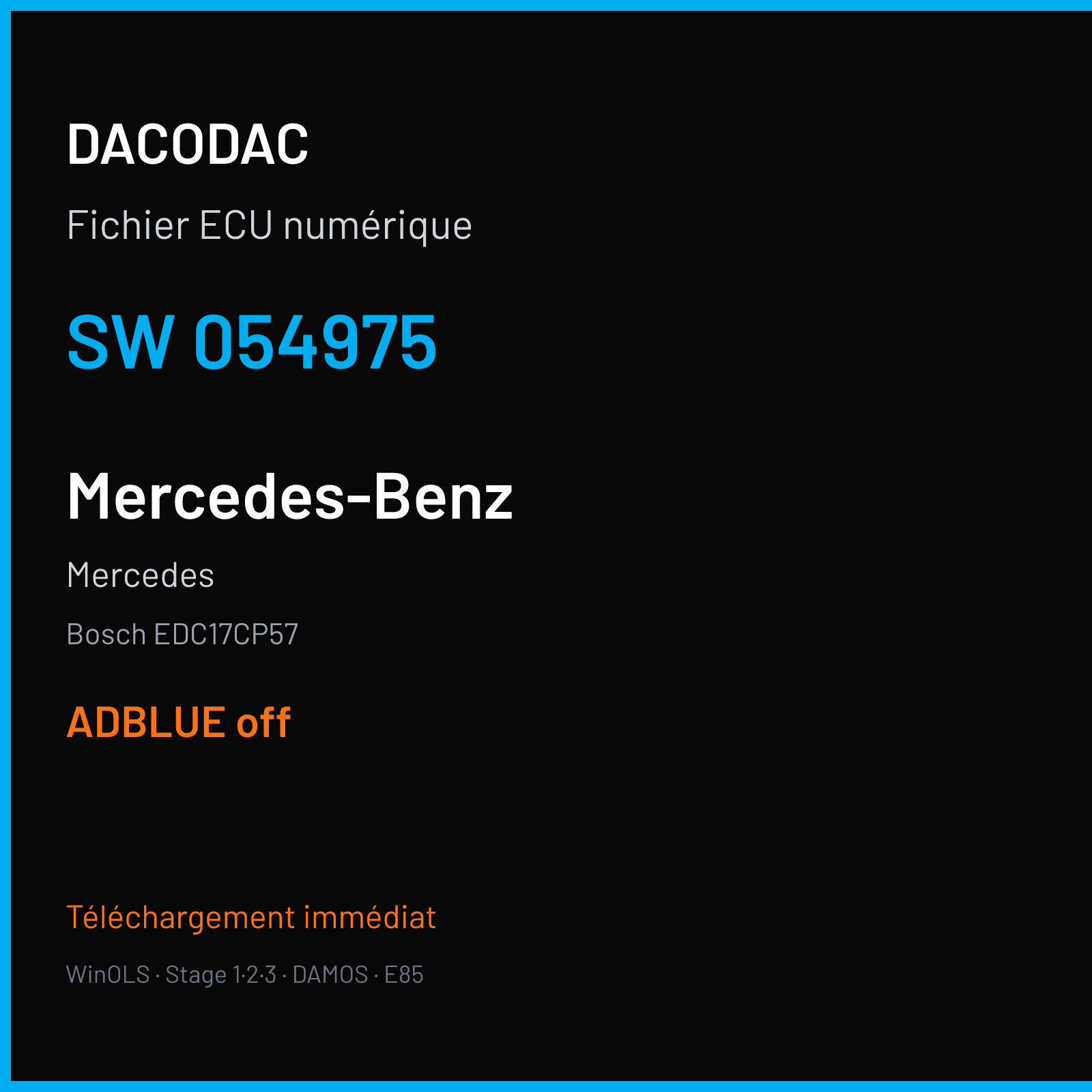 Mercedes — Bosch EDC17CP57 — 054975 — ADBLUE off