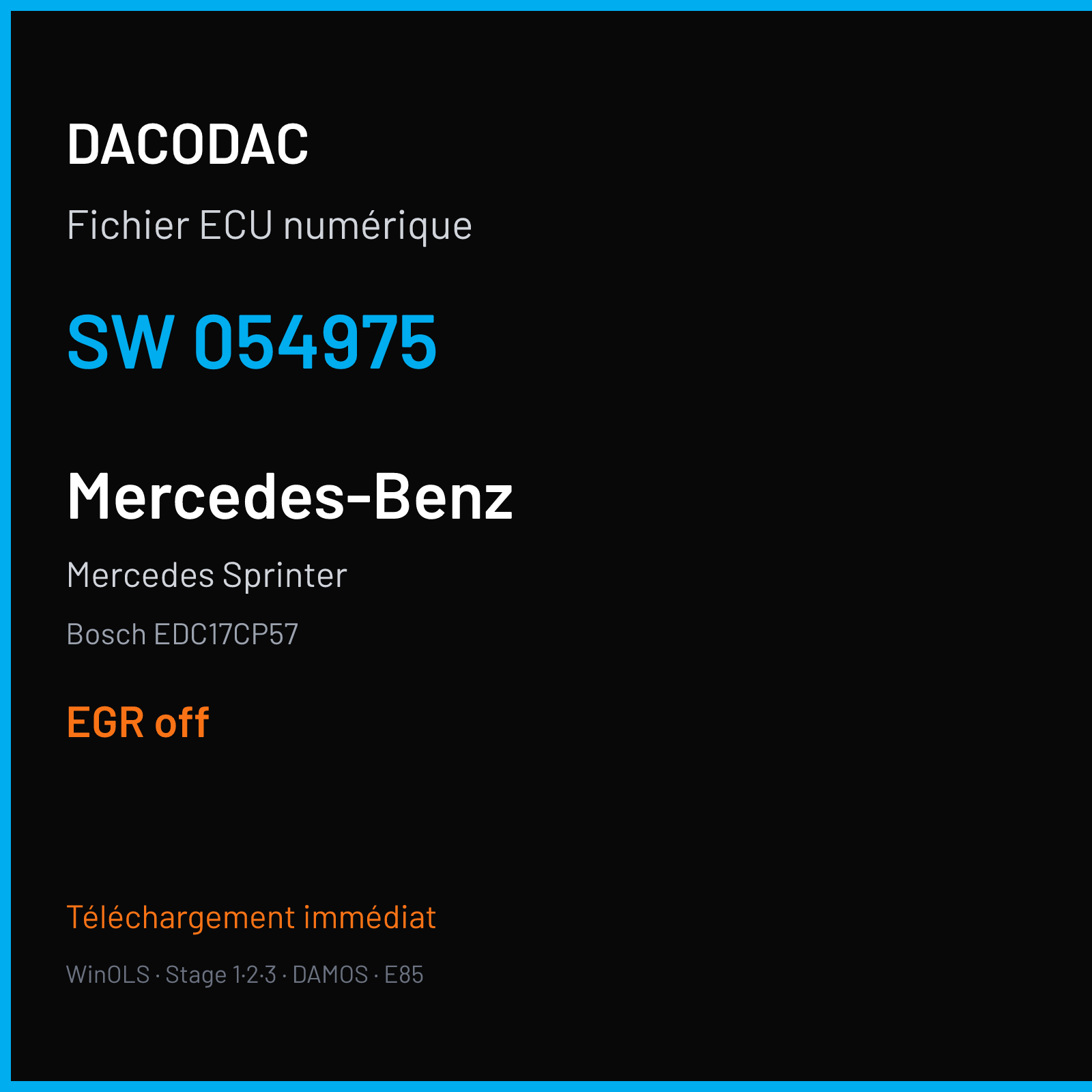 Mercedes Sprinter (2018) — Bosch EDC17CP57 — 054975 — EGR off