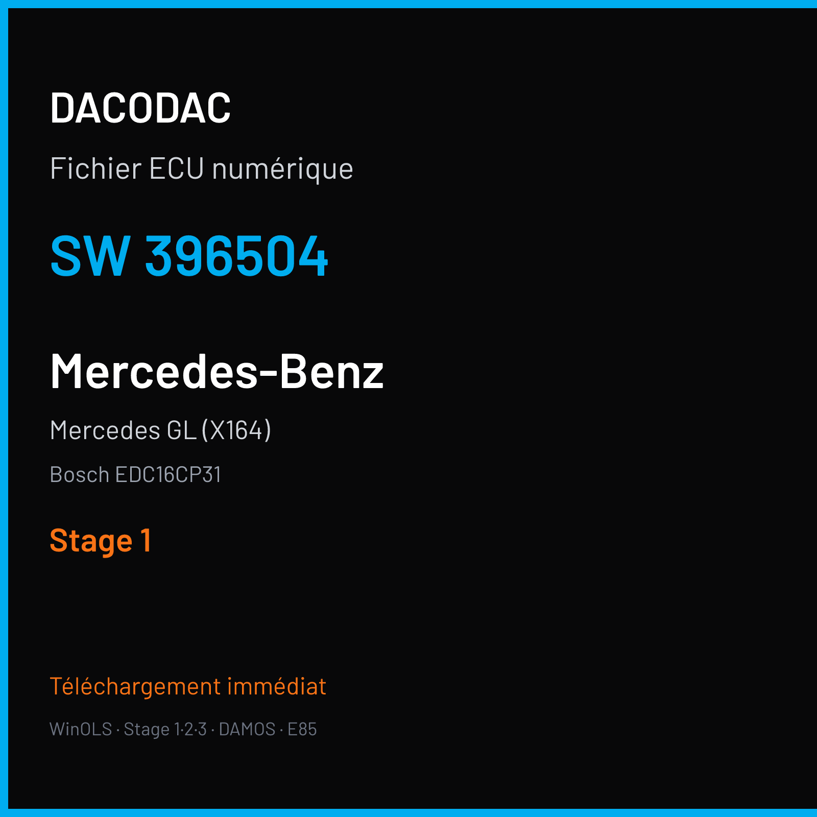 Mercedes GL (X164) (2007) — Bosch EDC16CP31 — 396504 — Stage 1
