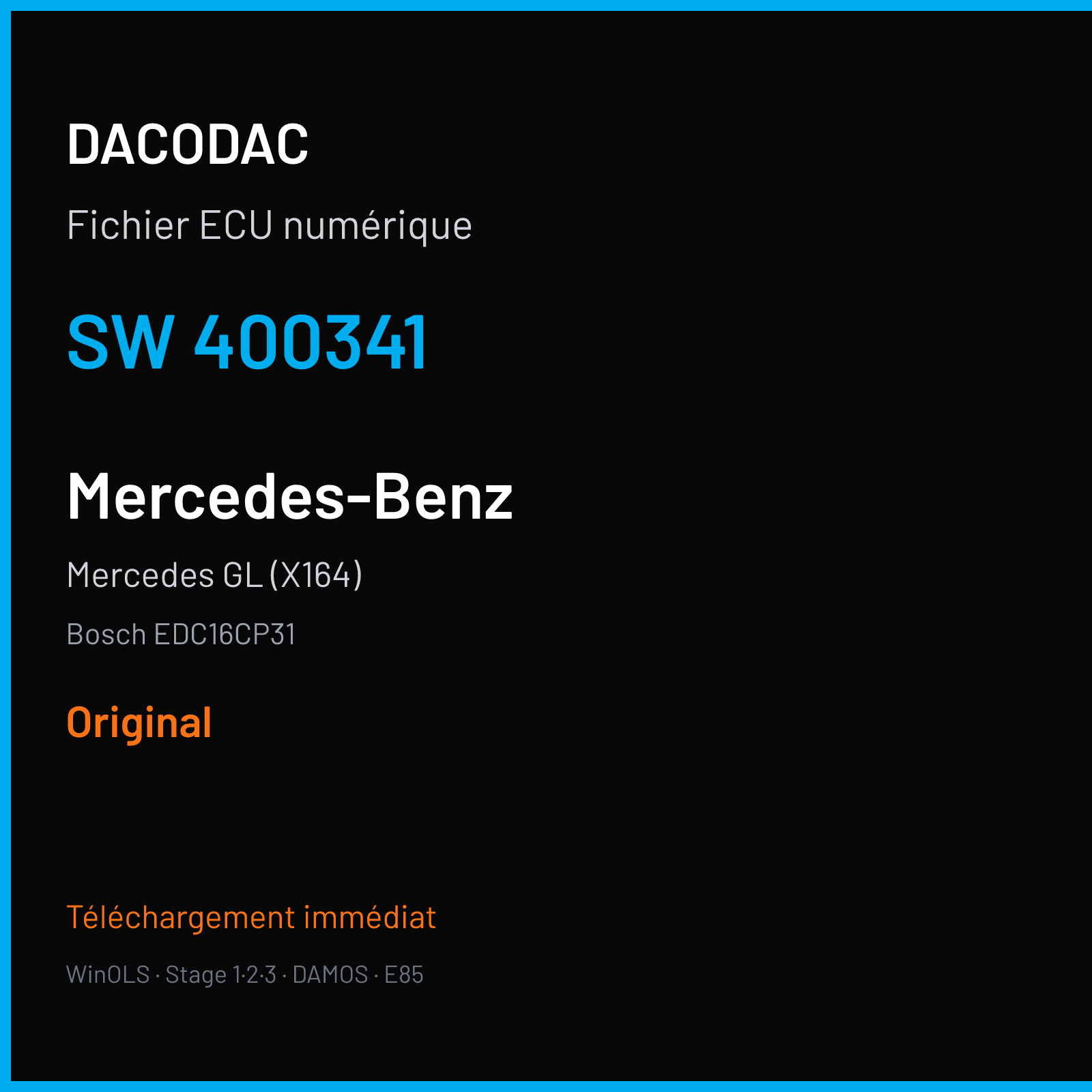 Mercedes GL (X164) — Bosch EDC16CP31 — 400341 — Original