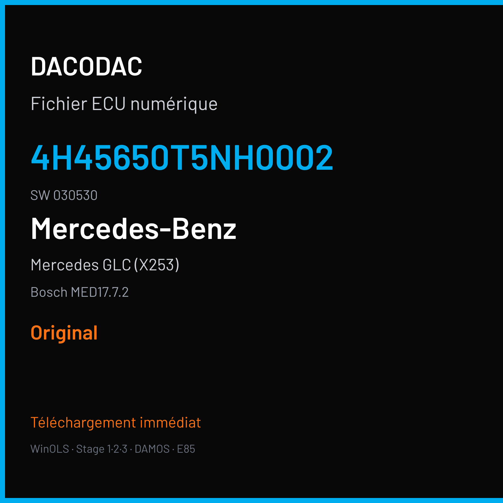 Mercedes GLC (X253) (2018) — Bosch MED17.7.2 — 4H45650T5NH0002 · 030530 — Original