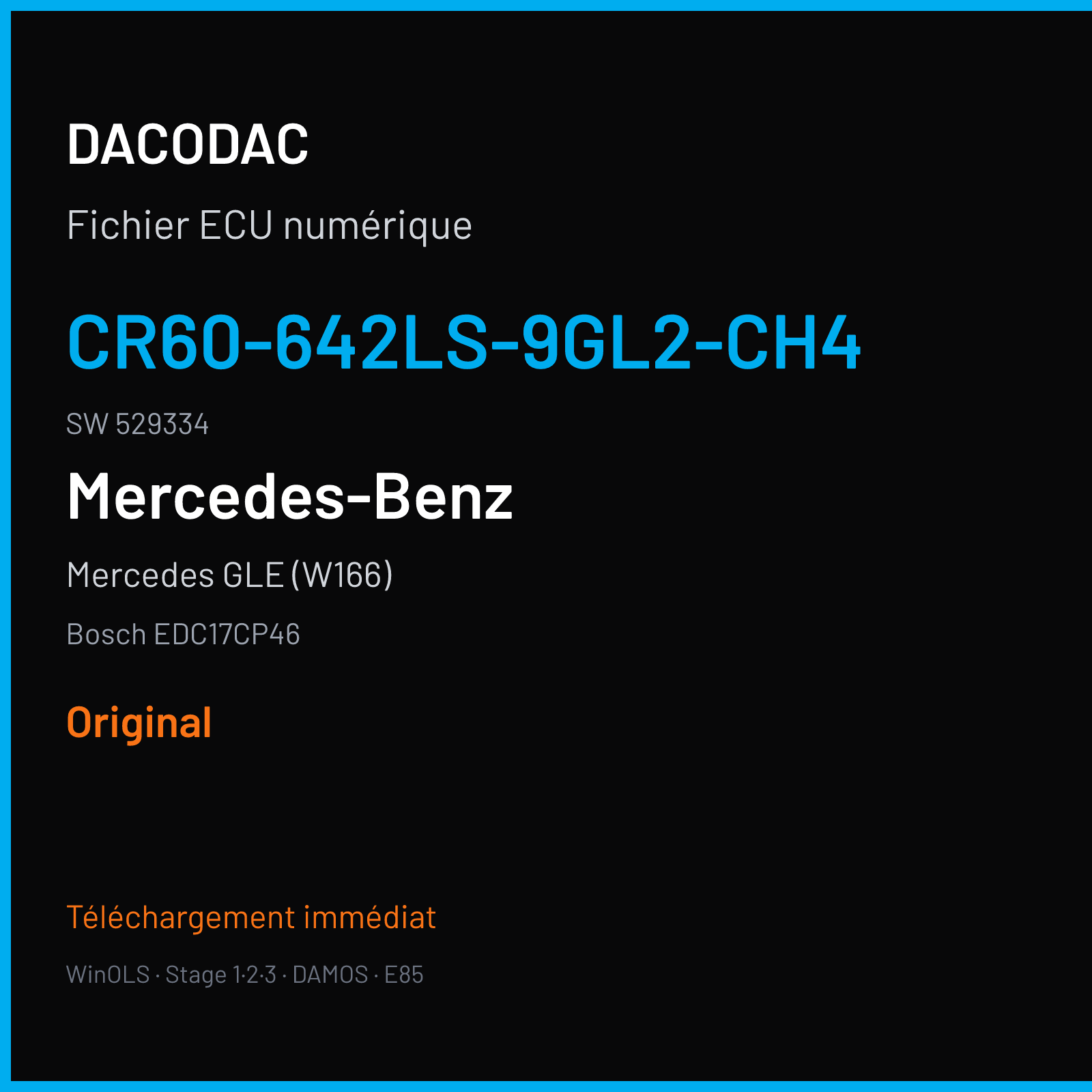 Mercedes GLE (W166) (2012) — Bosch EDC17CP46 — CR60-642LS-9GL2-CH4 · 529334 — Original