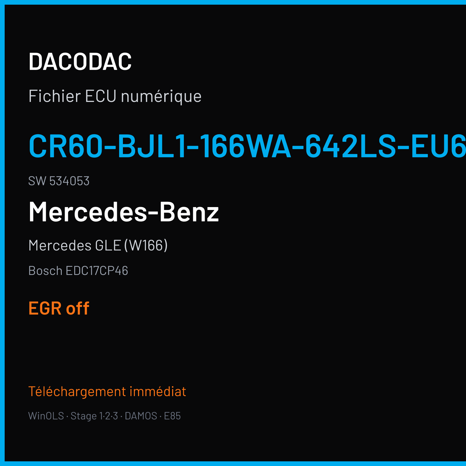 Mercedes GLE (W166) (2013) — Bosch EDC17CP46 — CR60-BJL1-166WA-642LS-EU6OPS · 534053 — EGR off