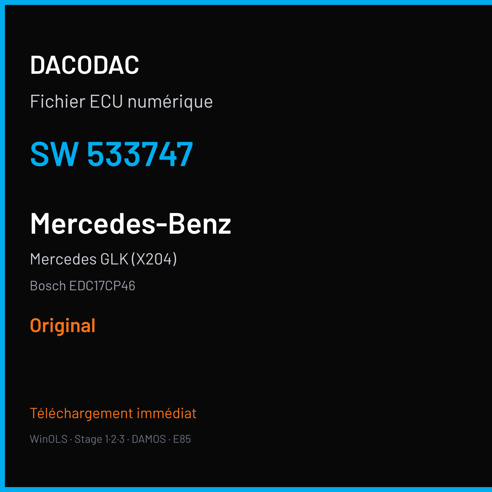 Mercedes GLK (X204) (2015) — Bosch EDC17CP46 — 533747 — Original