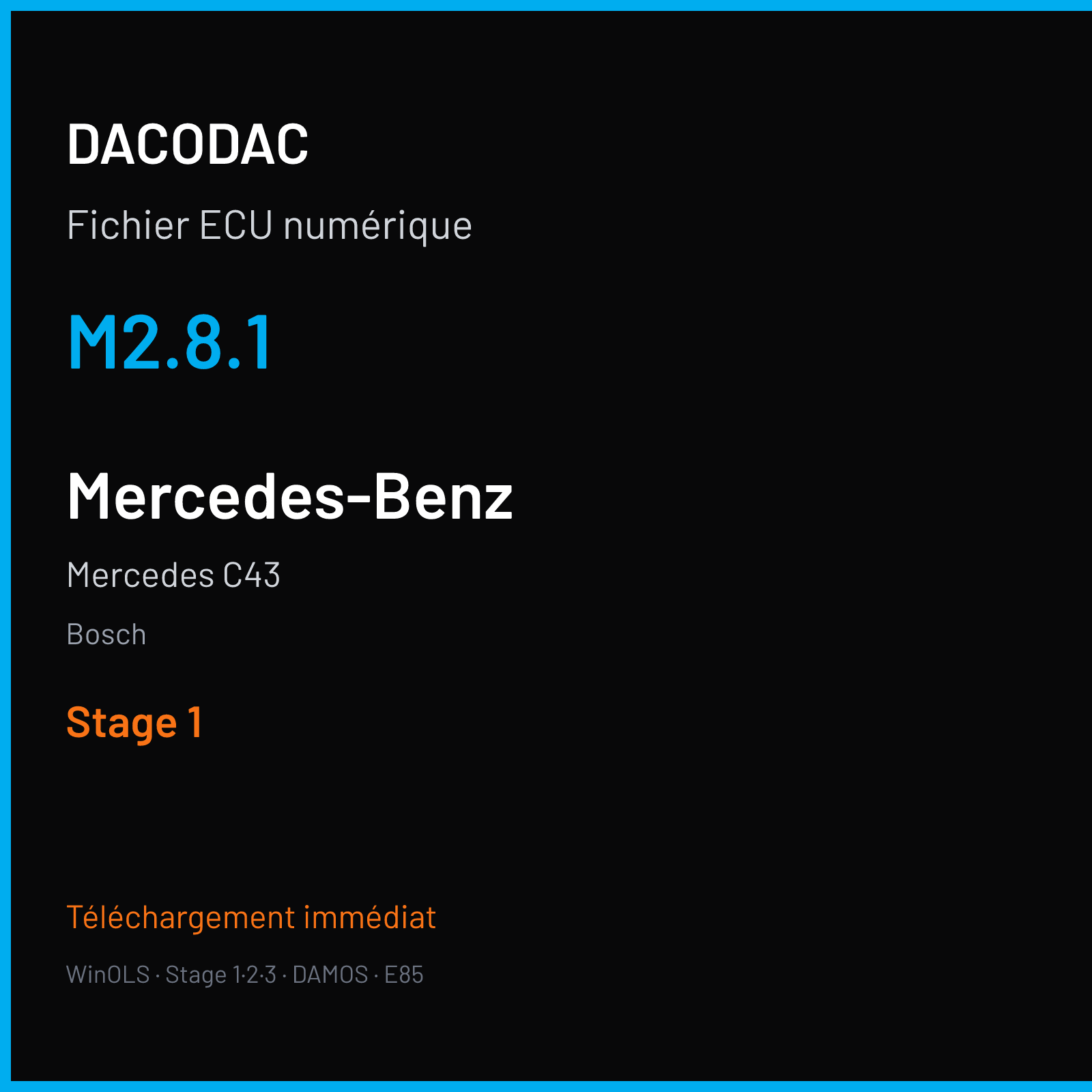 Mercedes C43 — Bosch — M2.8.1 — Stage 1