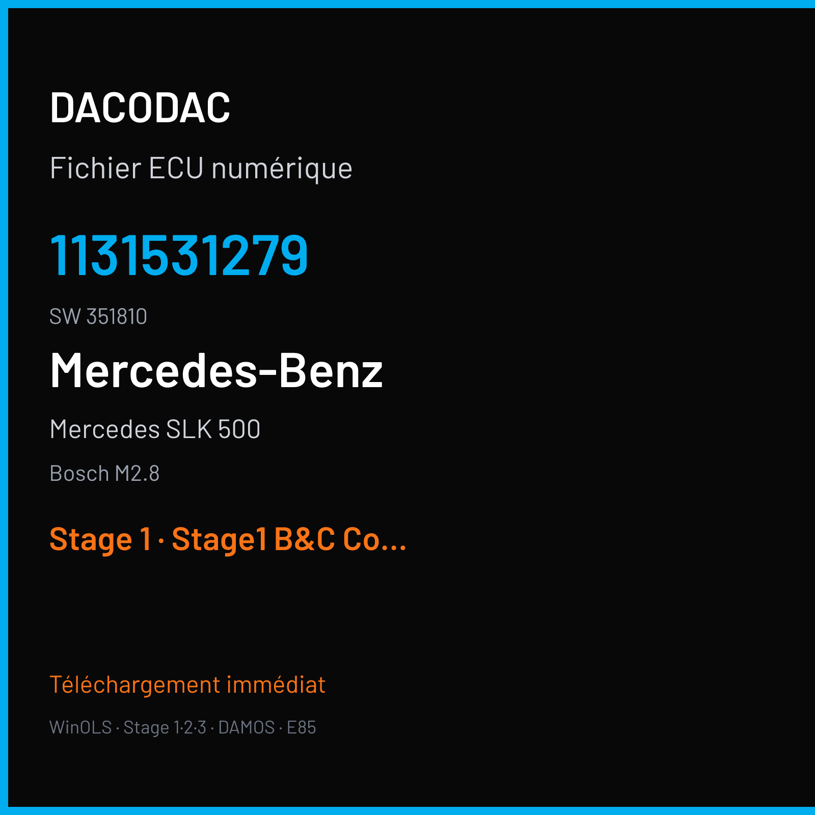 Mercedes SLK 500 (2002) — Bosch M2.8 — 1131531279 · 351810 — Stage 1
