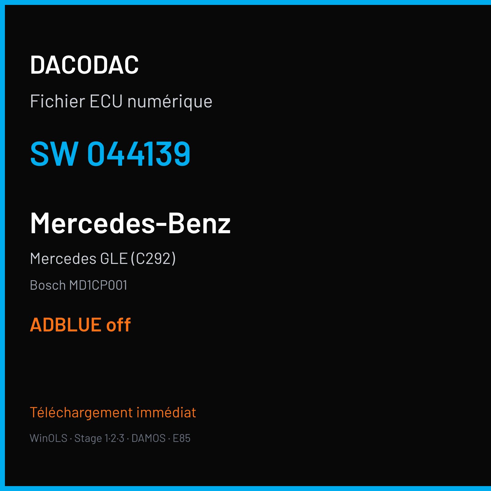 Mercedes GLE (C292) (2019) — Bosch MD1CP001 — 044139 — ADBLUE off