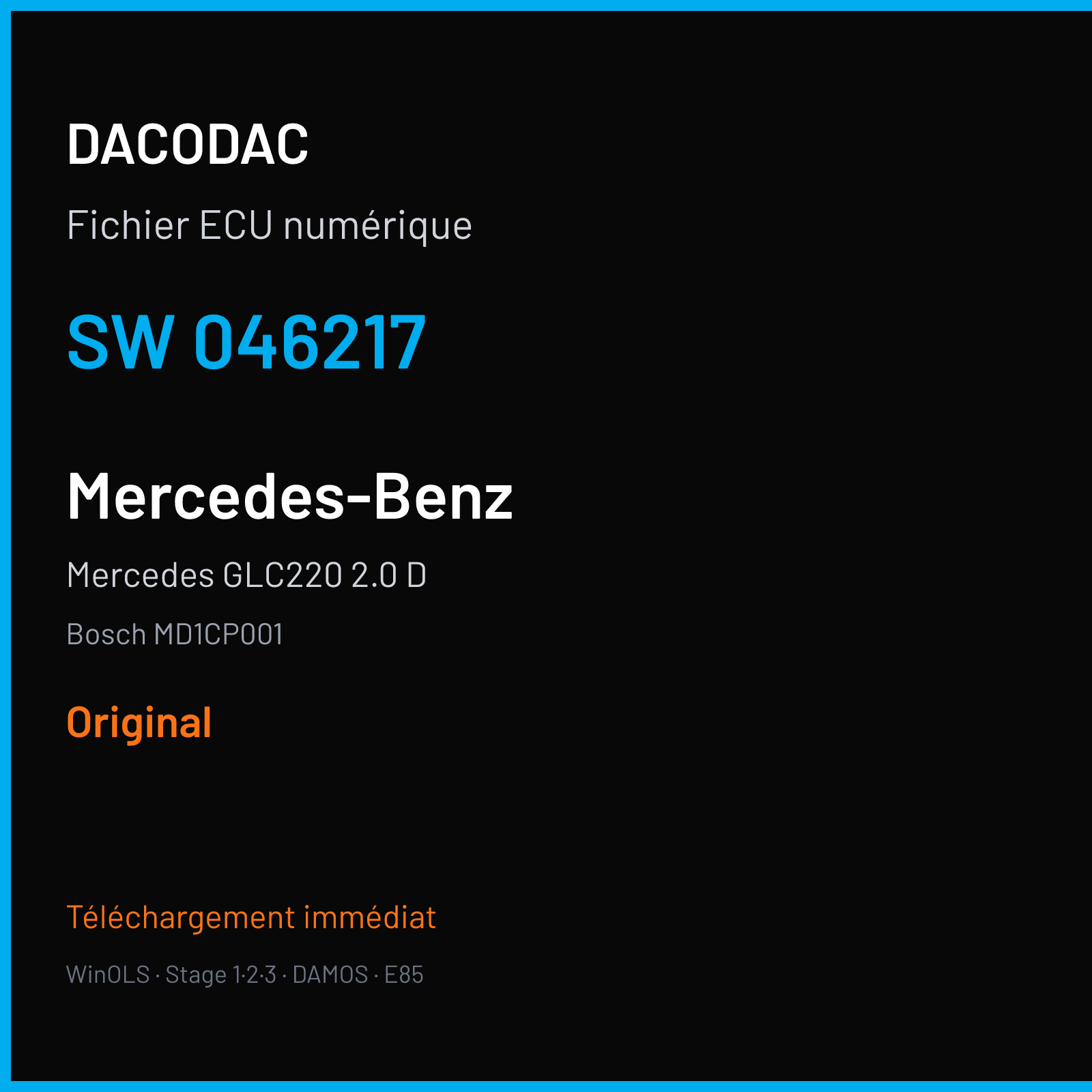 Mercedes GLC220 2.0 D (2020) — Bosch MD1CP001 — 046217 — Original
