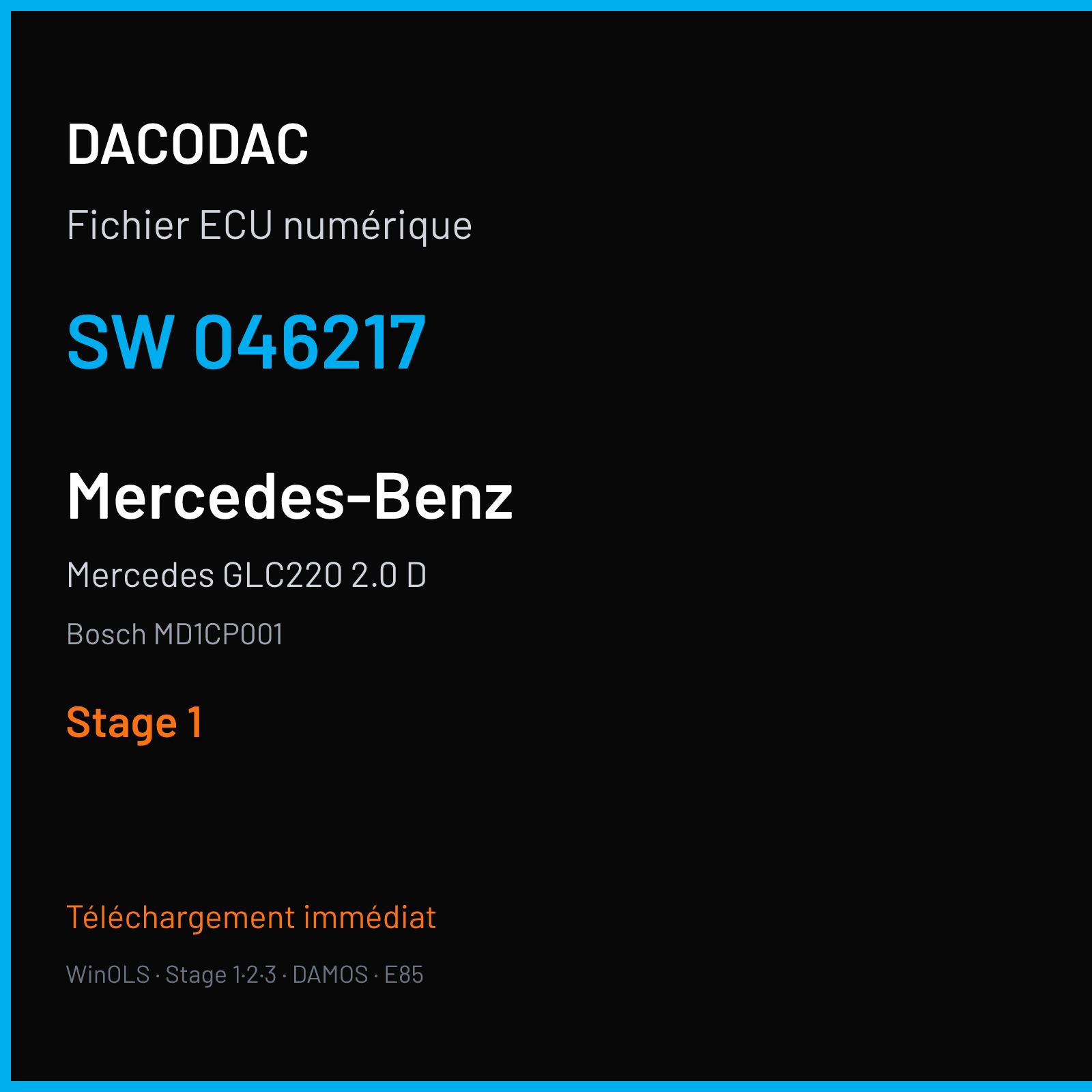 Mercedes GLC220 2.0 D (2020) — Bosch MD1CP001 — 046217 — Stage 1