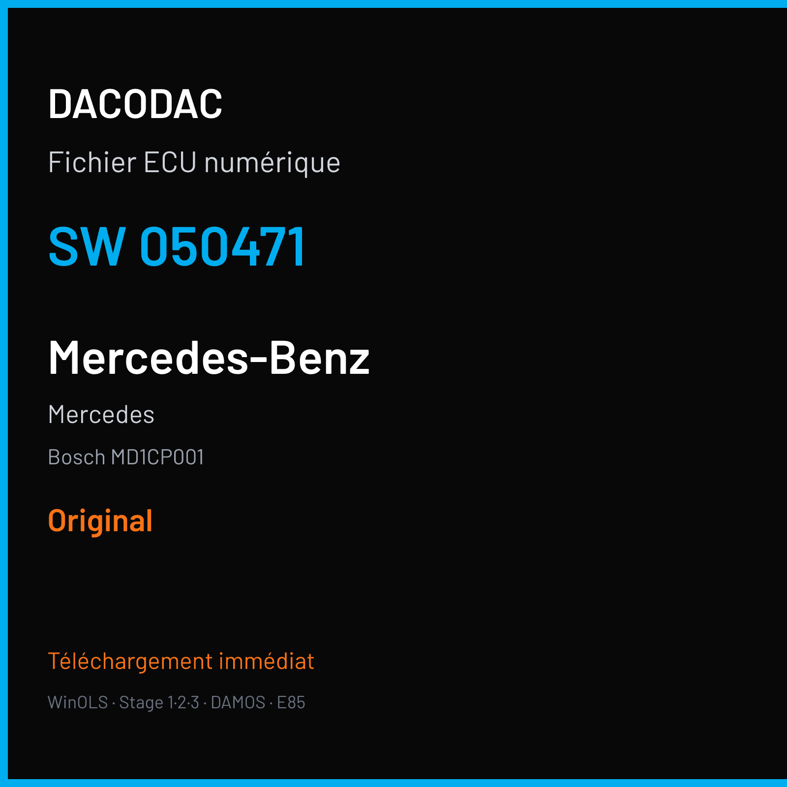 Mercedes (2019) — Bosch MD1CP001 — 050471 — Original