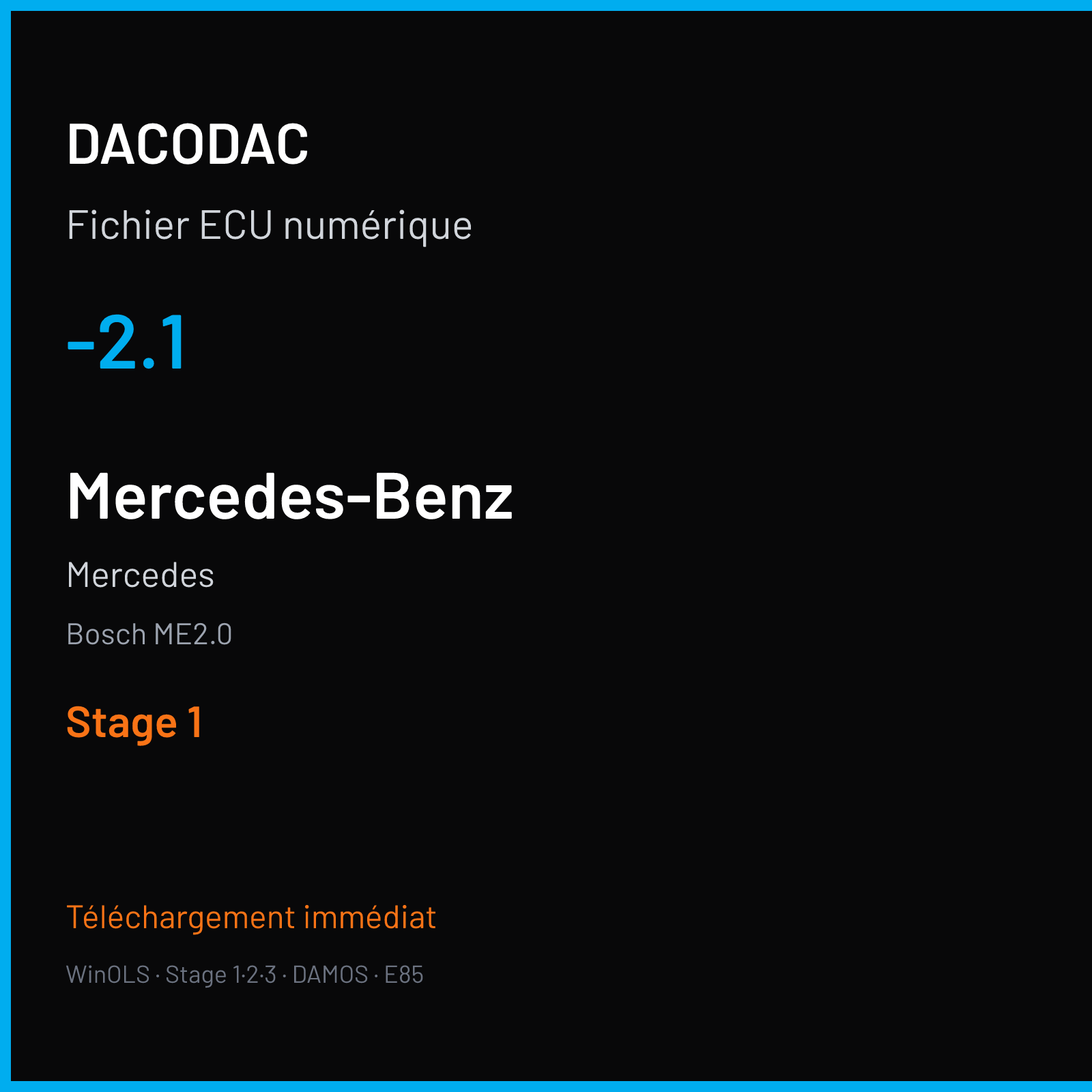Mercedes — Bosch ME2.0 — -2.1 — Stage 1