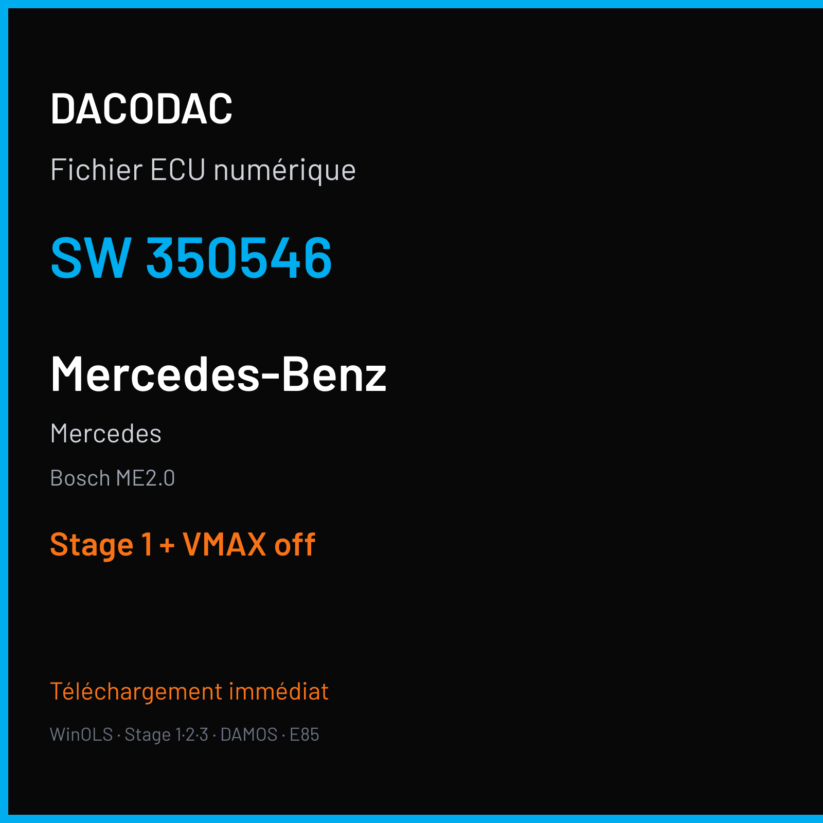 Mercedes (2000) — Bosch ME2.0 — 350546 — Stage 1 + VMAX off