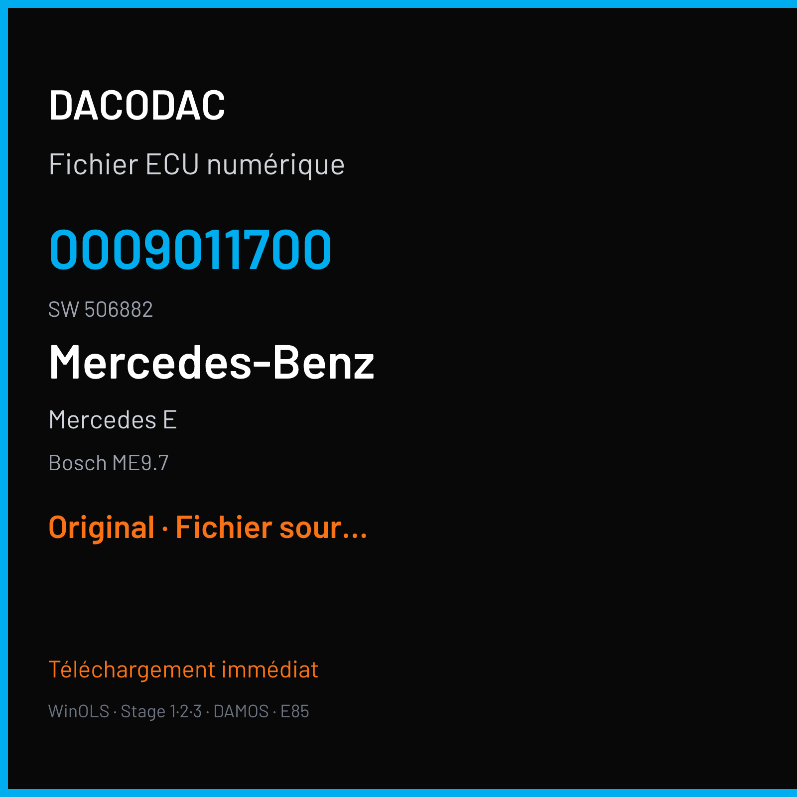 Mercedes E (2011) — Bosch ME9.7 — 0009011700 · 506882 — Original