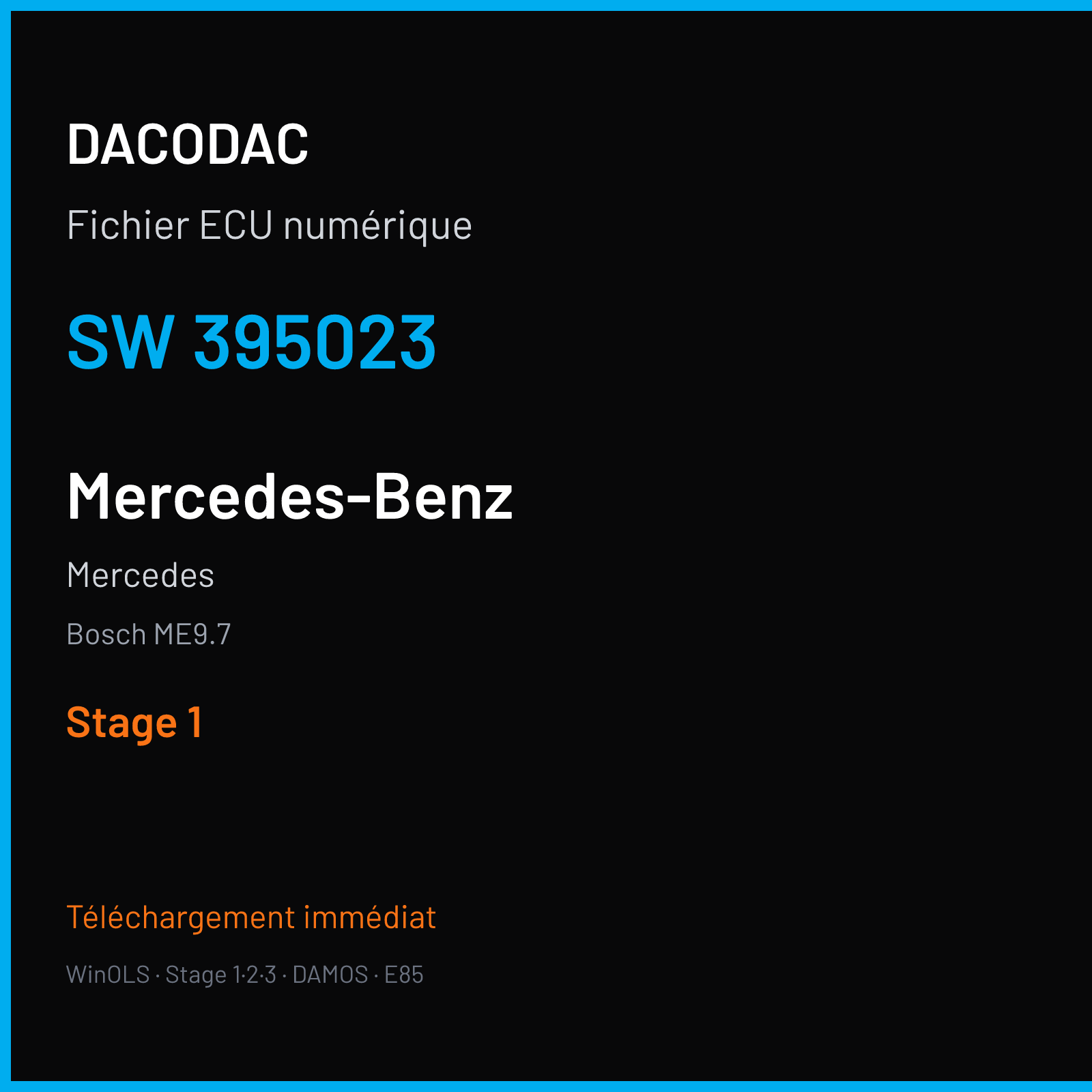 Mercedes (2007) — Bosch ME9.7 — 395023 — Stage 1