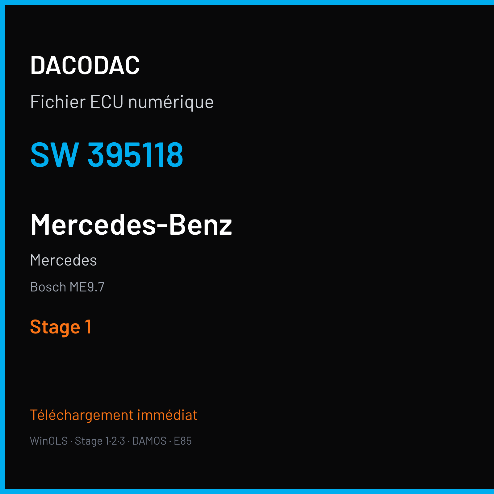 Mercedes (2008) — Bosch ME9.7 — 395118 — Stage 1