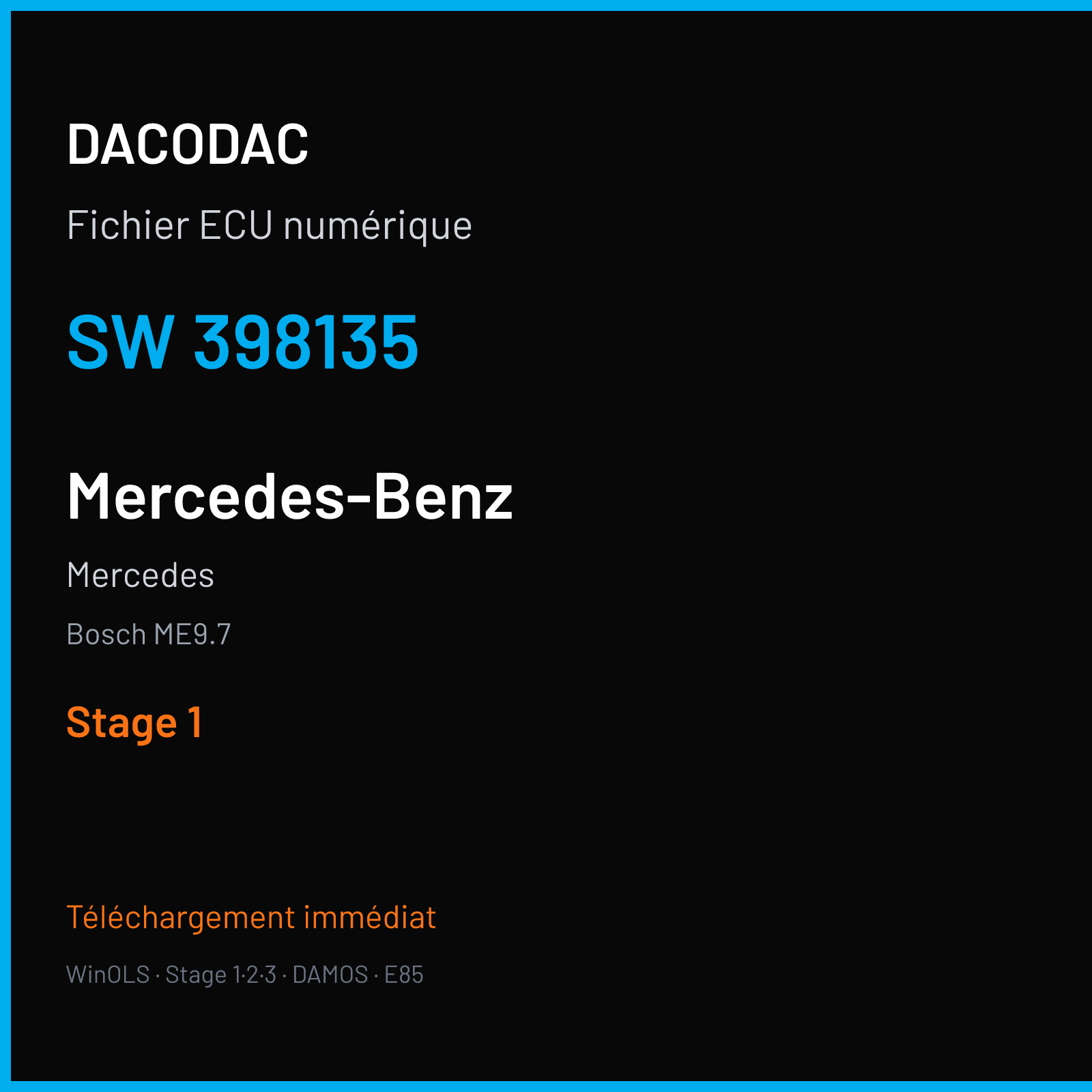 Mercedes (2009) — Bosch ME9.7 — 398135 — Stage 1