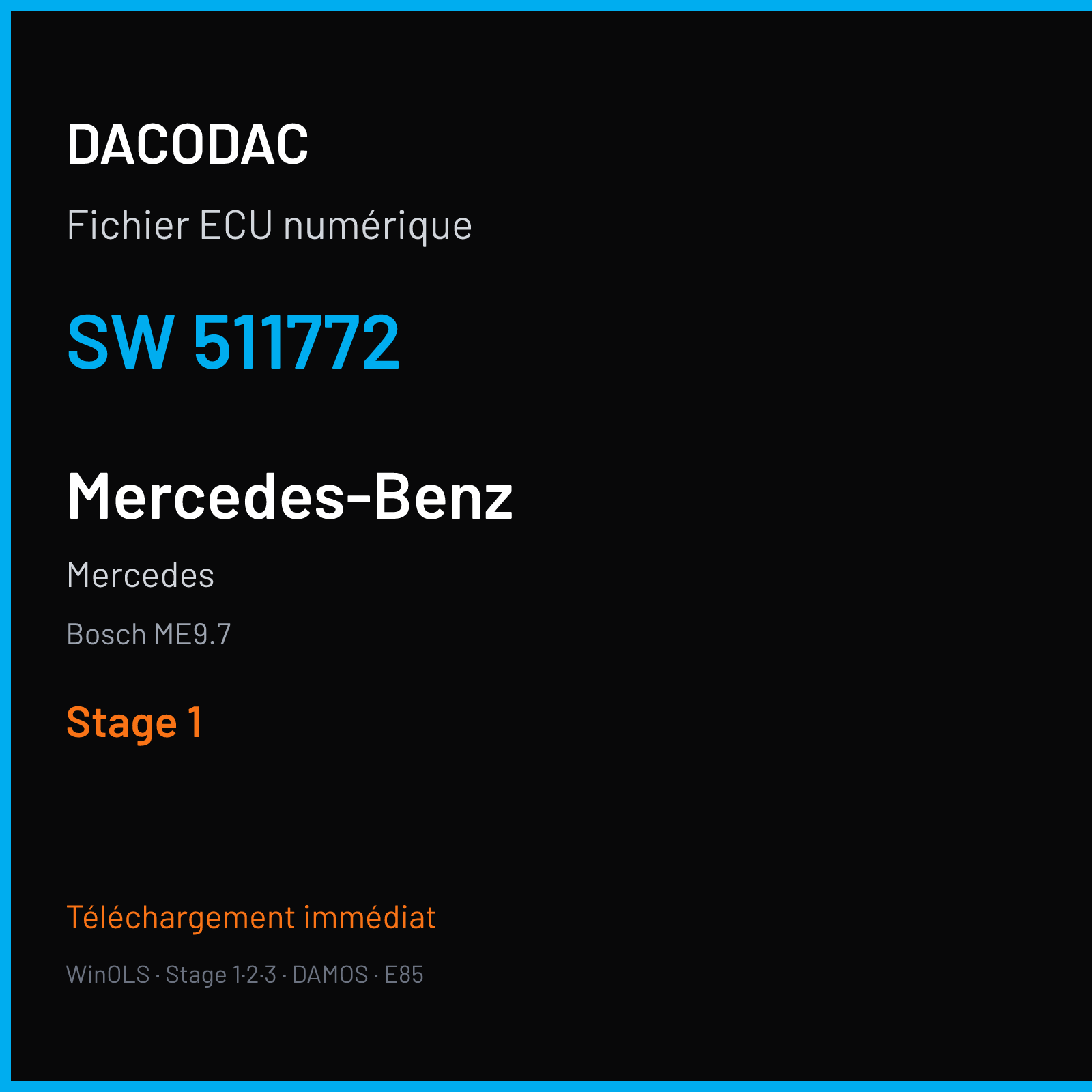Mercedes (2008) — Bosch ME9.7 — 511772 — Stage 1