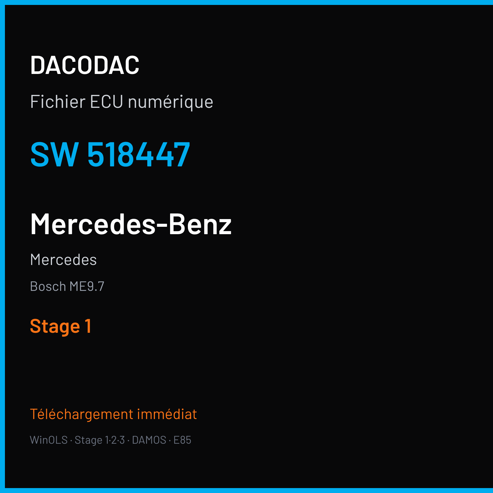 Mercedes (2011) — Bosch ME9.7 — 518447 — Stage 1