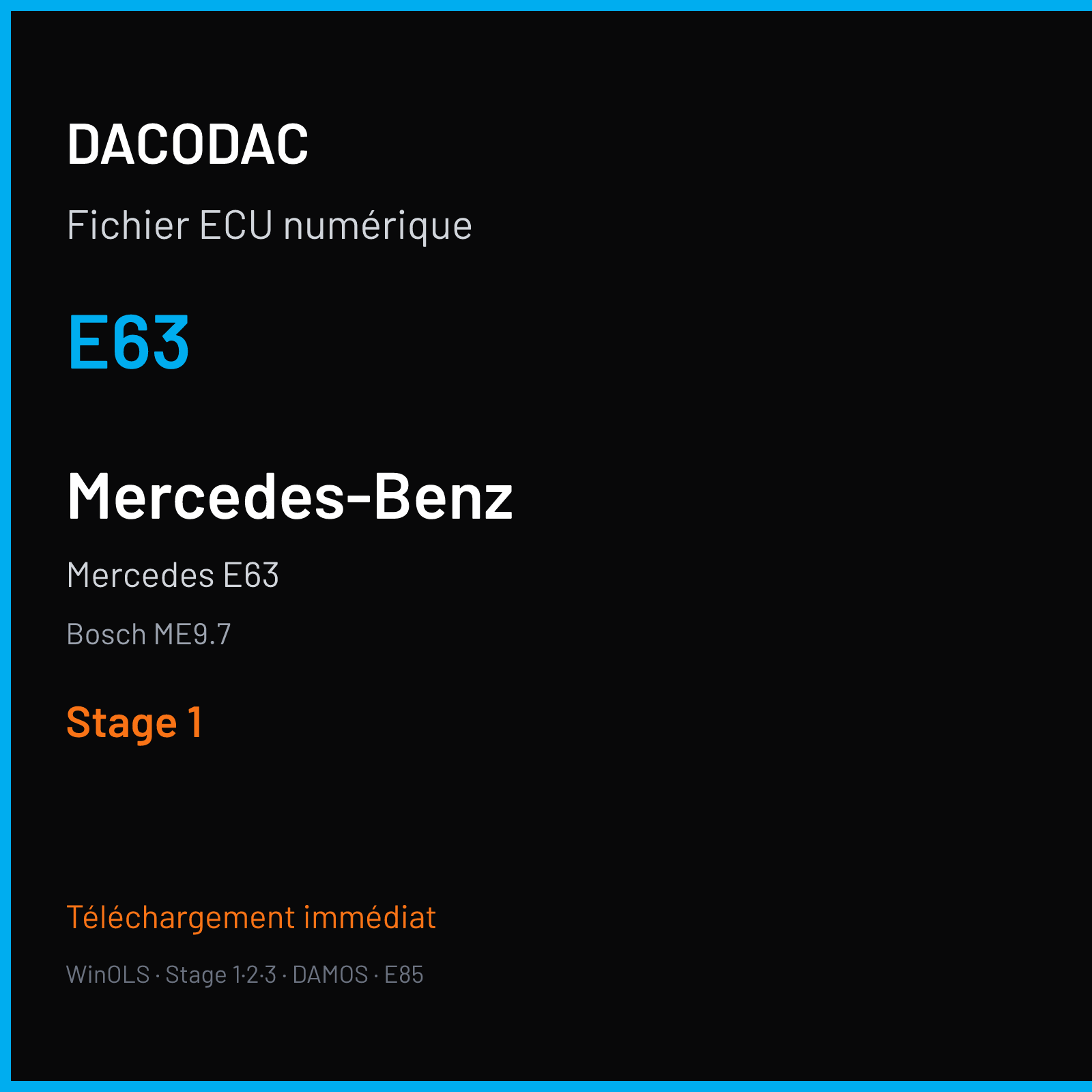 Mercedes E63 — Bosch ME9.7 — E63 — Stage 1