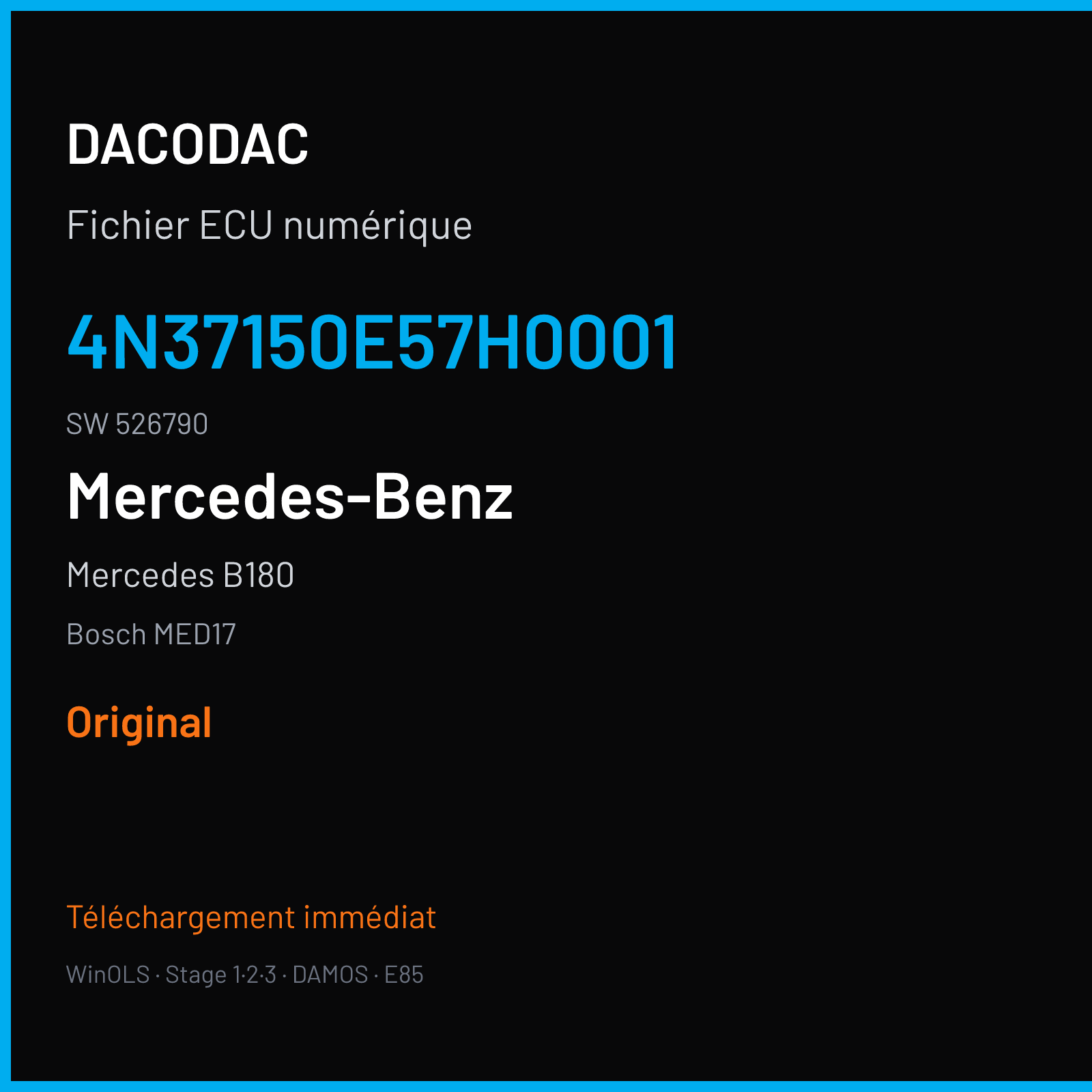 Mercedes B180 (2013) — Bosch MED17 — 4N37150E57H0001 · 526790 — Original
