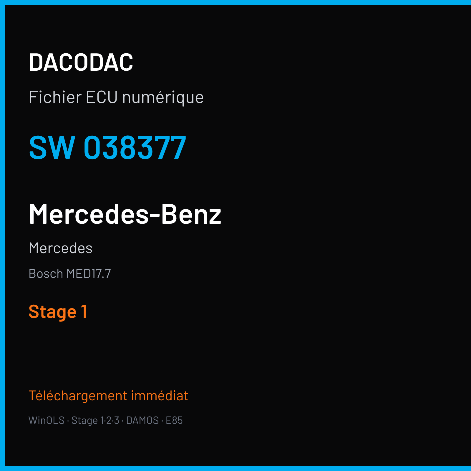 Mercedes (2017) — Bosch MED17.7 — 038377 — Stage 1