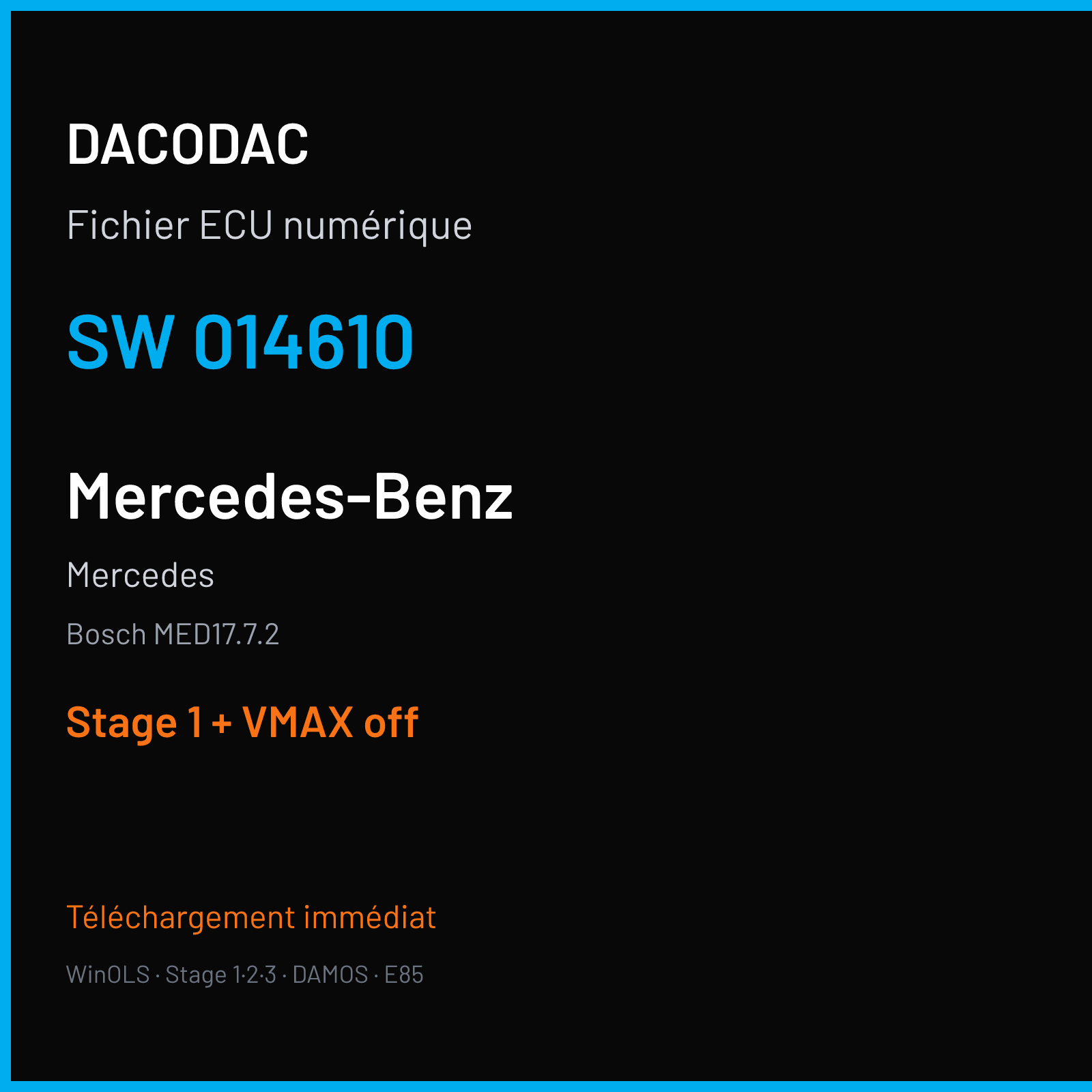 Mercedes (2017) — Bosch MED17.7.2 — 014610 — Stage 1 + VMAX off