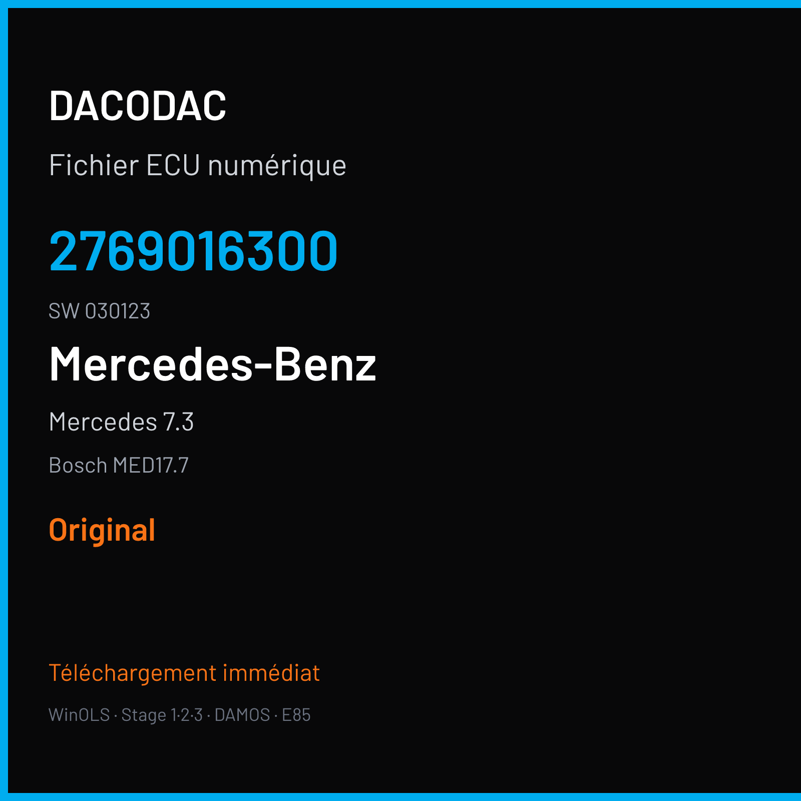 Mercedes 7.3 (2015) — Bosch MED17.7 — 2769016300 · 030123 — Original