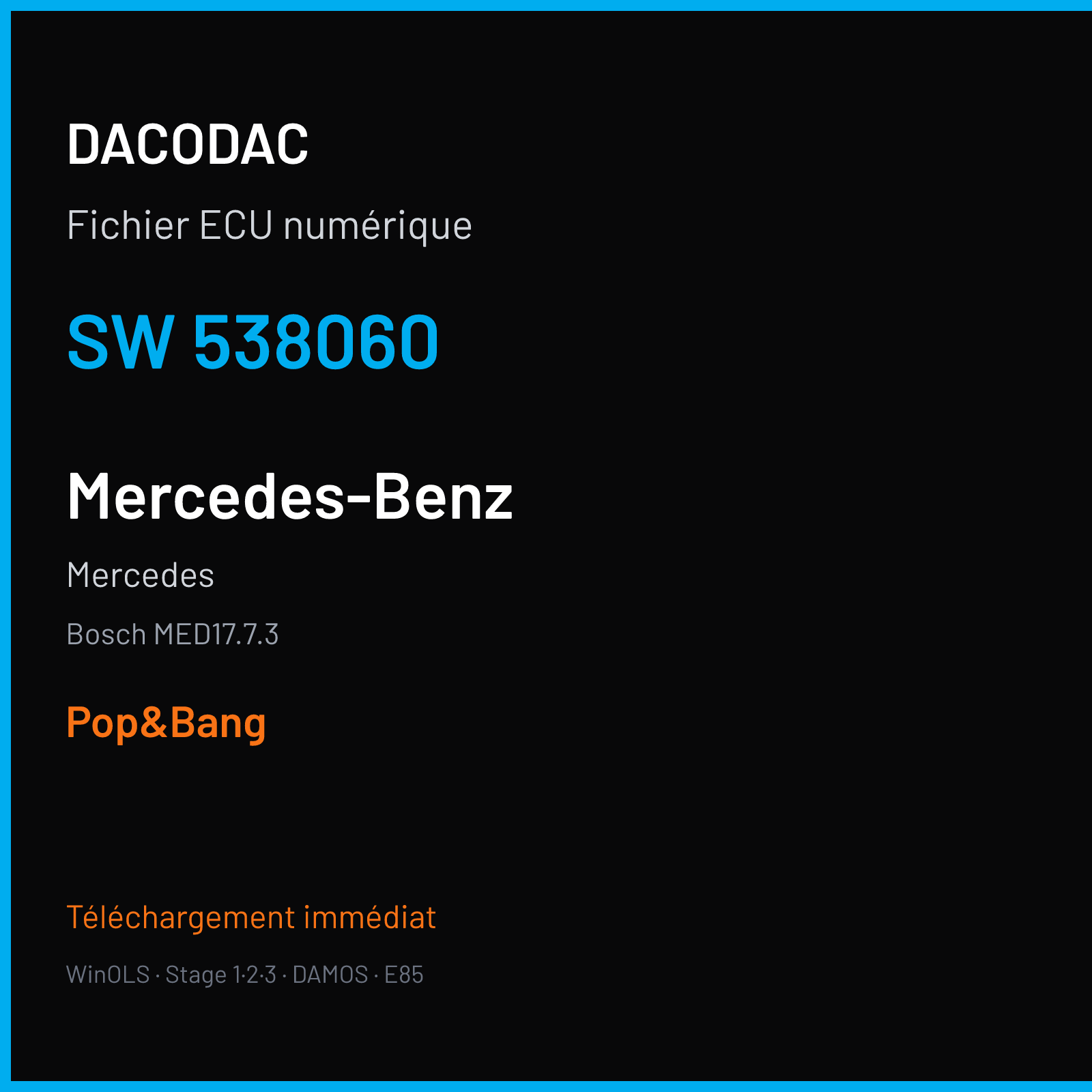 Mercedes (2010) — Bosch MED17.7.3 — 538060 — Pop&Bang