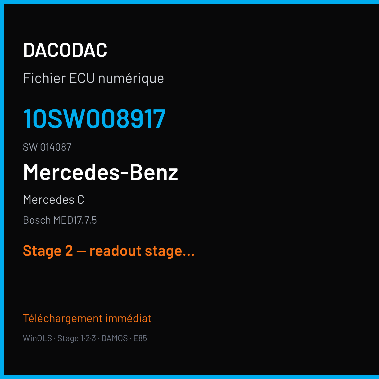 Mercedes C (2015) — Bosch MED17.7.5 — 10SW008917 · 014087 — Stage 2 — readout stage 2 other tuner looks good