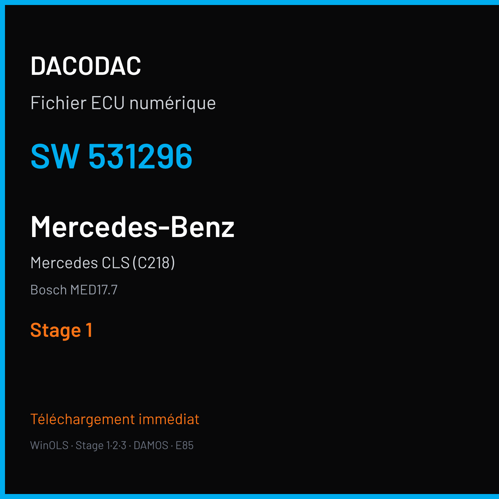 Mercedes CLS (C218) (2012) — Bosch MED17.7 — 531296 — Stage 1