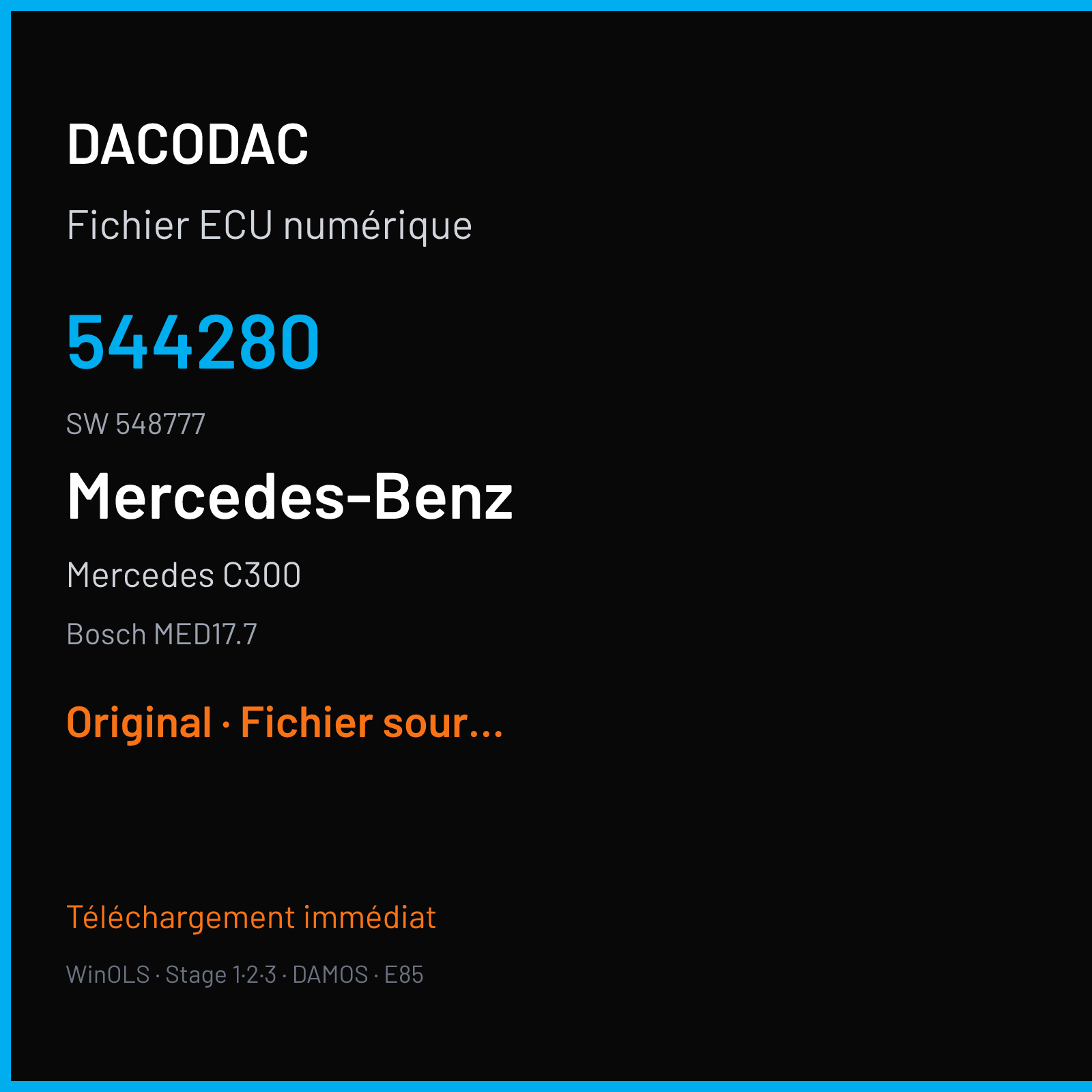Mercedes C300 — Bosch MED17.7 — 544280 · 548777 — Original