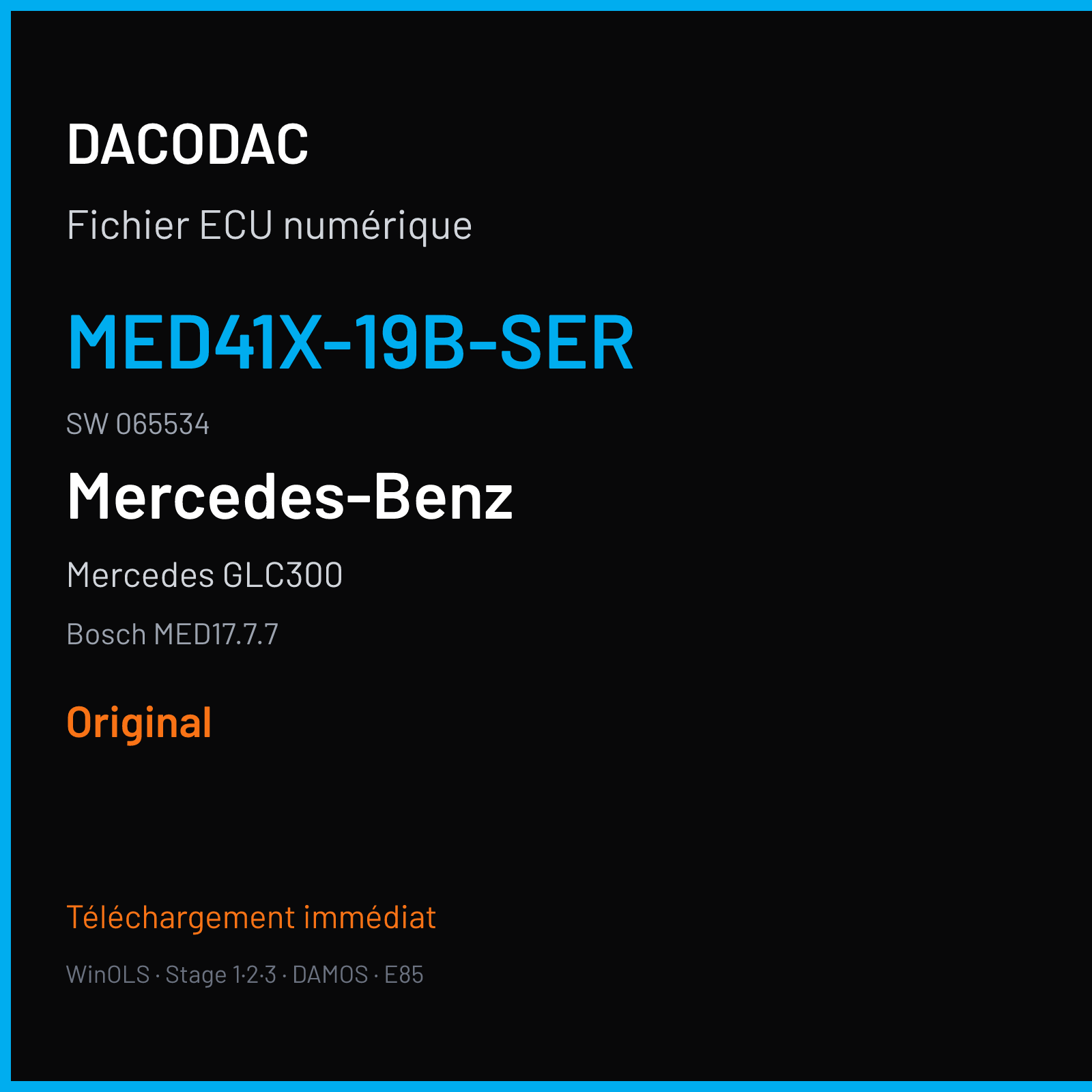 Mercedes GLC300 (2021) — Bosch MED17.7.7 — MED41X-19B-SER · 065534 — Original