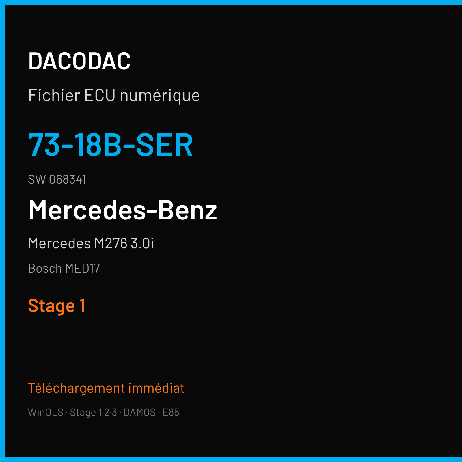 Mercedes M276 3.0i — Bosch MED17 — 73-18B-SER · 068341 — Stage 1