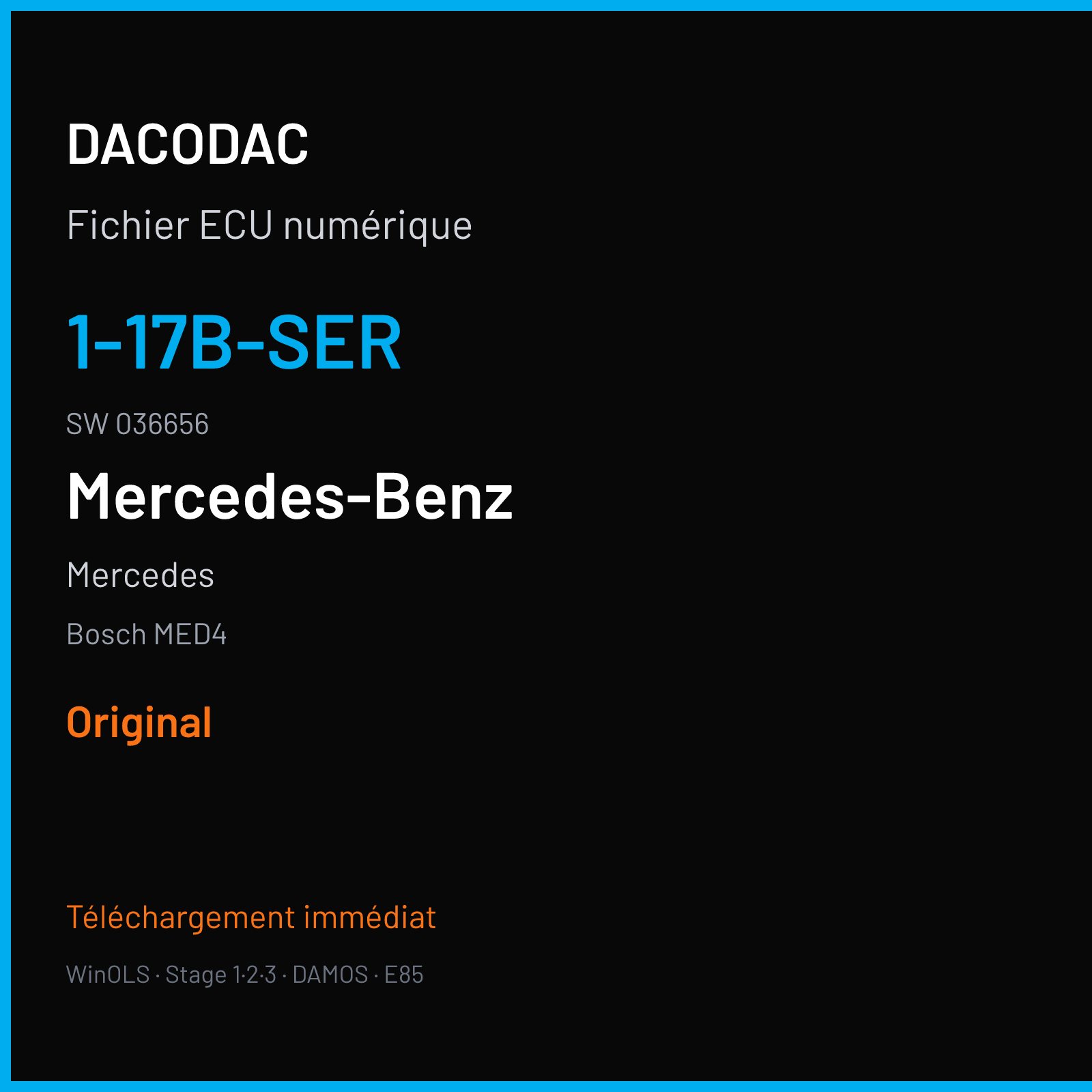 Mercedes — Bosch MED4 — 1-17B-SER · 036656 — Original