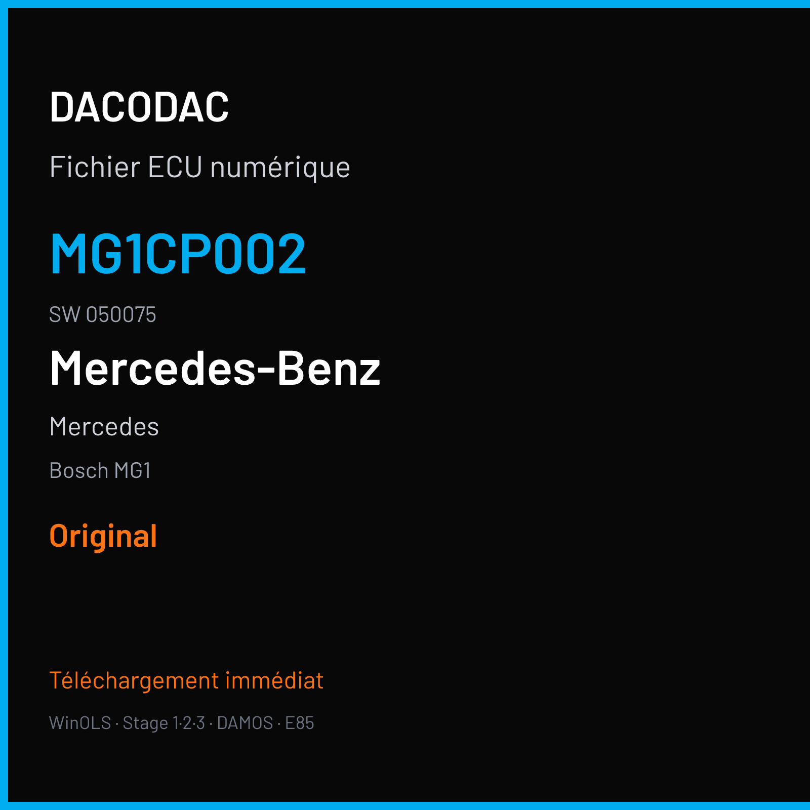 Mercedes (2020) — Bosch MG1 — MG1CP002 · 050075 — Original