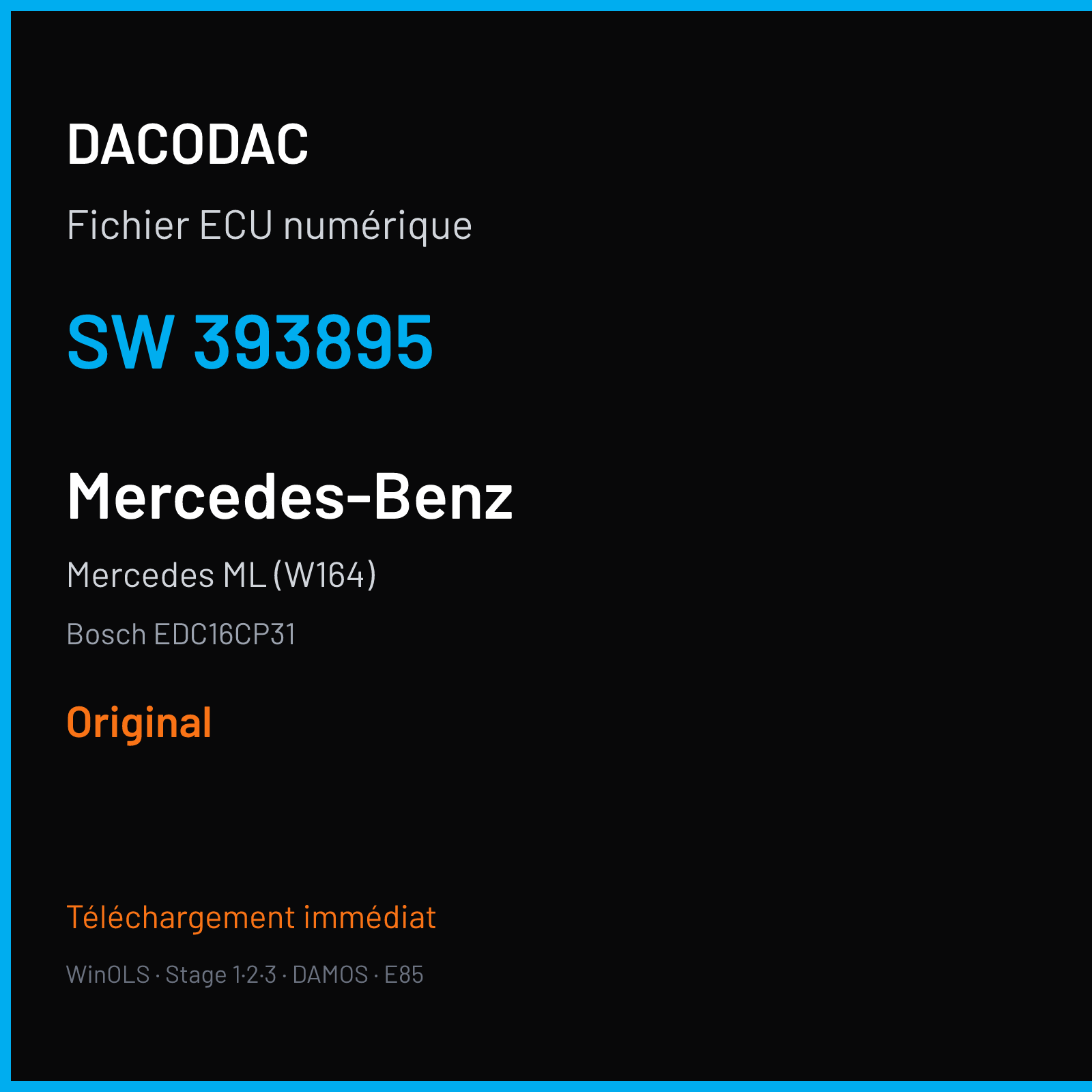 Mercedes ML (W164) (2007) — Bosch EDC16CP31 — 393895 — Original