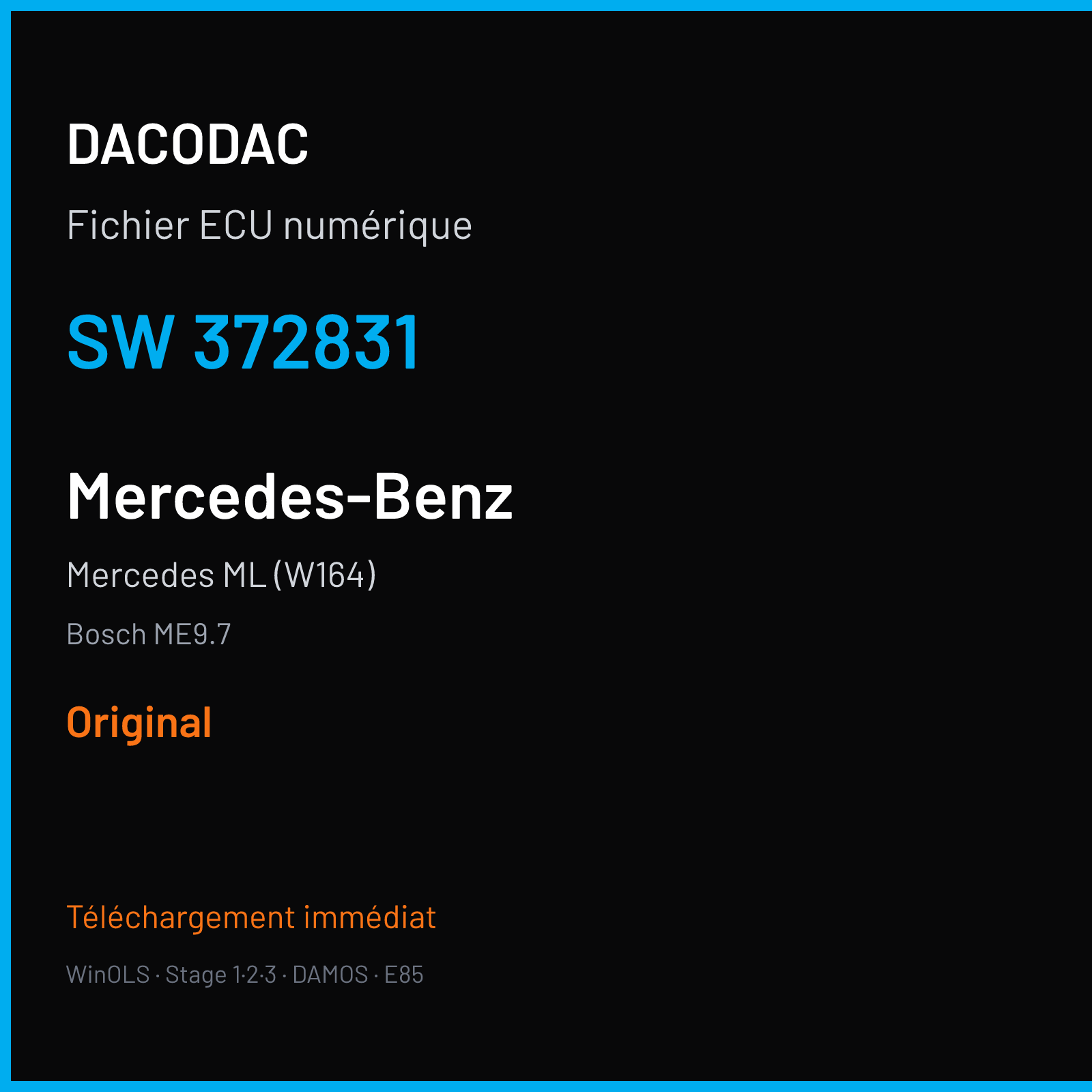 Mercedes ML (W164) (2005) — Bosch ME9.7 — 372831 — Original