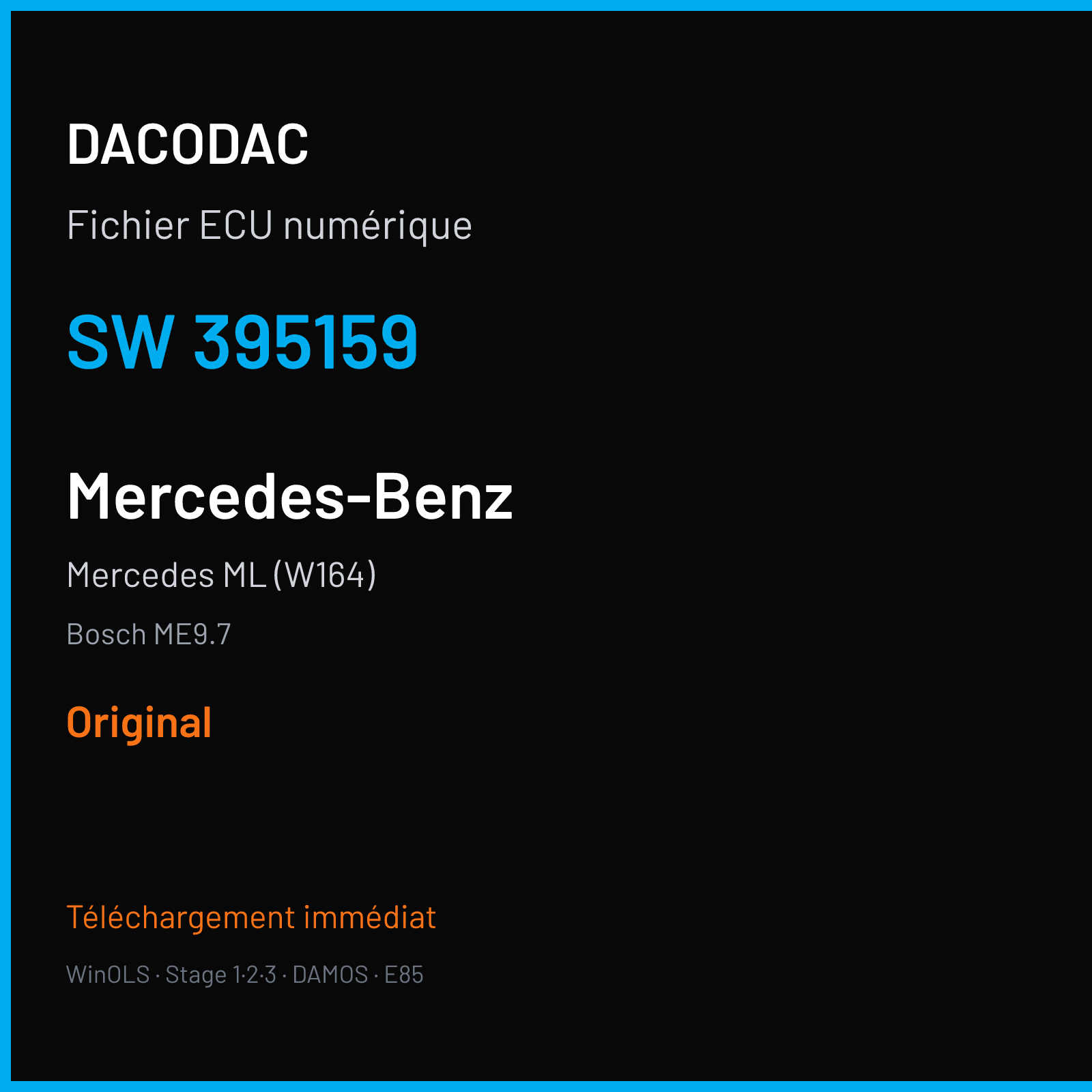 Mercedes ML (W164) (2008) — Bosch ME9.7 — 395159 — Original