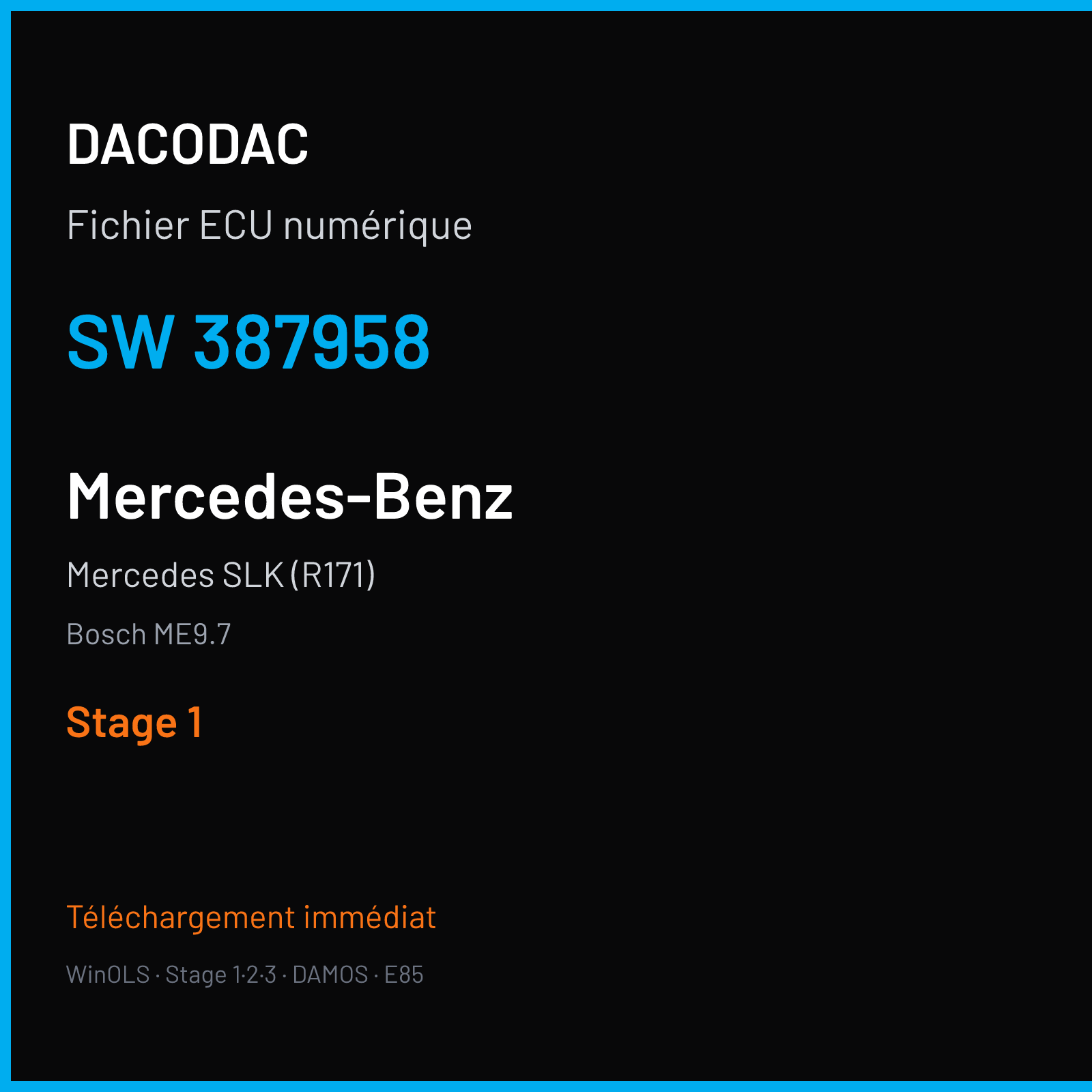 Mercedes SLK (R171) (2005) — Bosch ME9.7 — 387958 — Stage 1