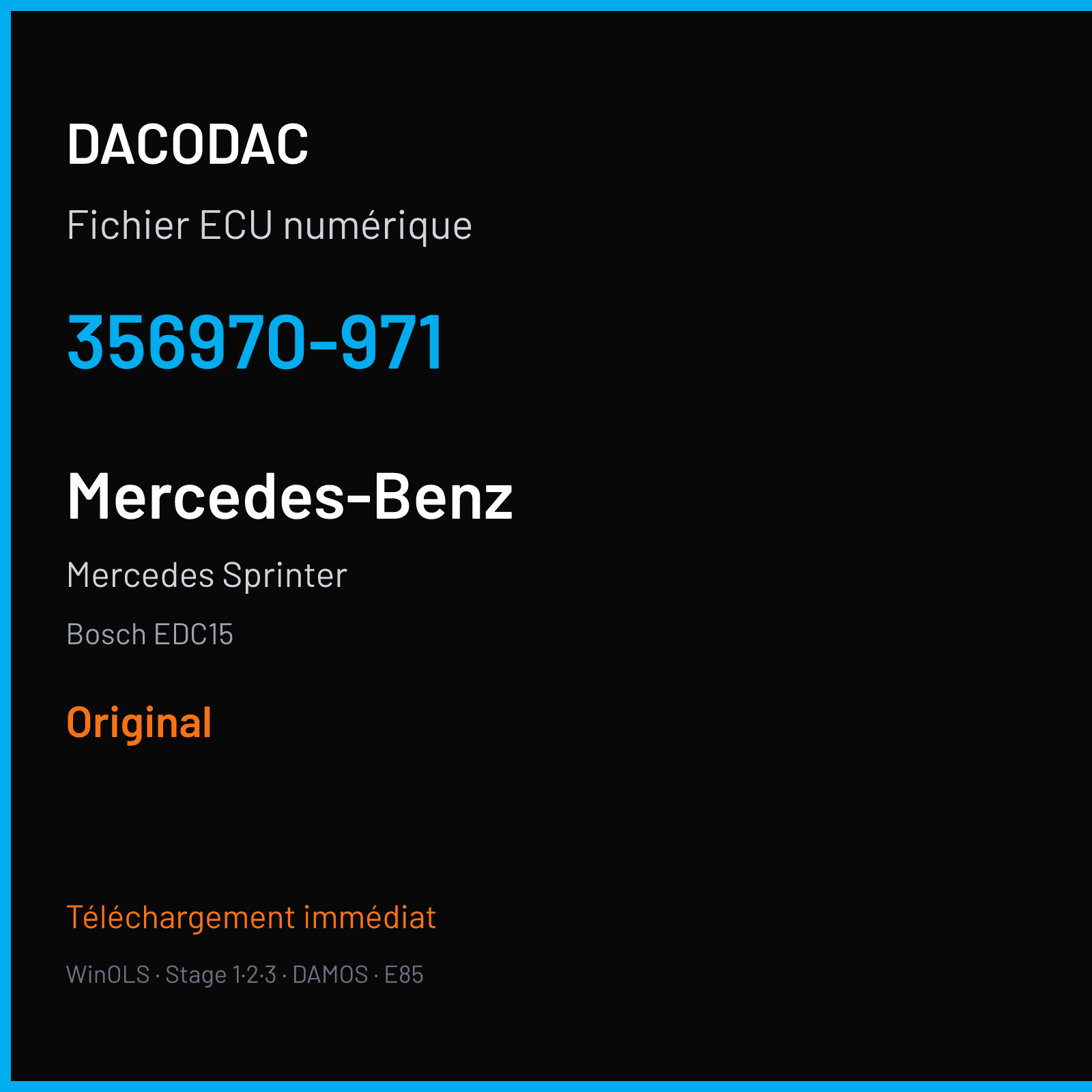 Mercedes Sprinter (2002) — Bosch EDC15 — 356970-971 — Original