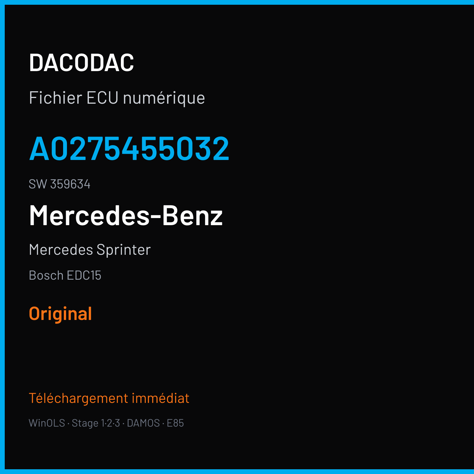 Mercedes Sprinter (1997) — Bosch EDC15 — A0275455032 · 359634 — Original